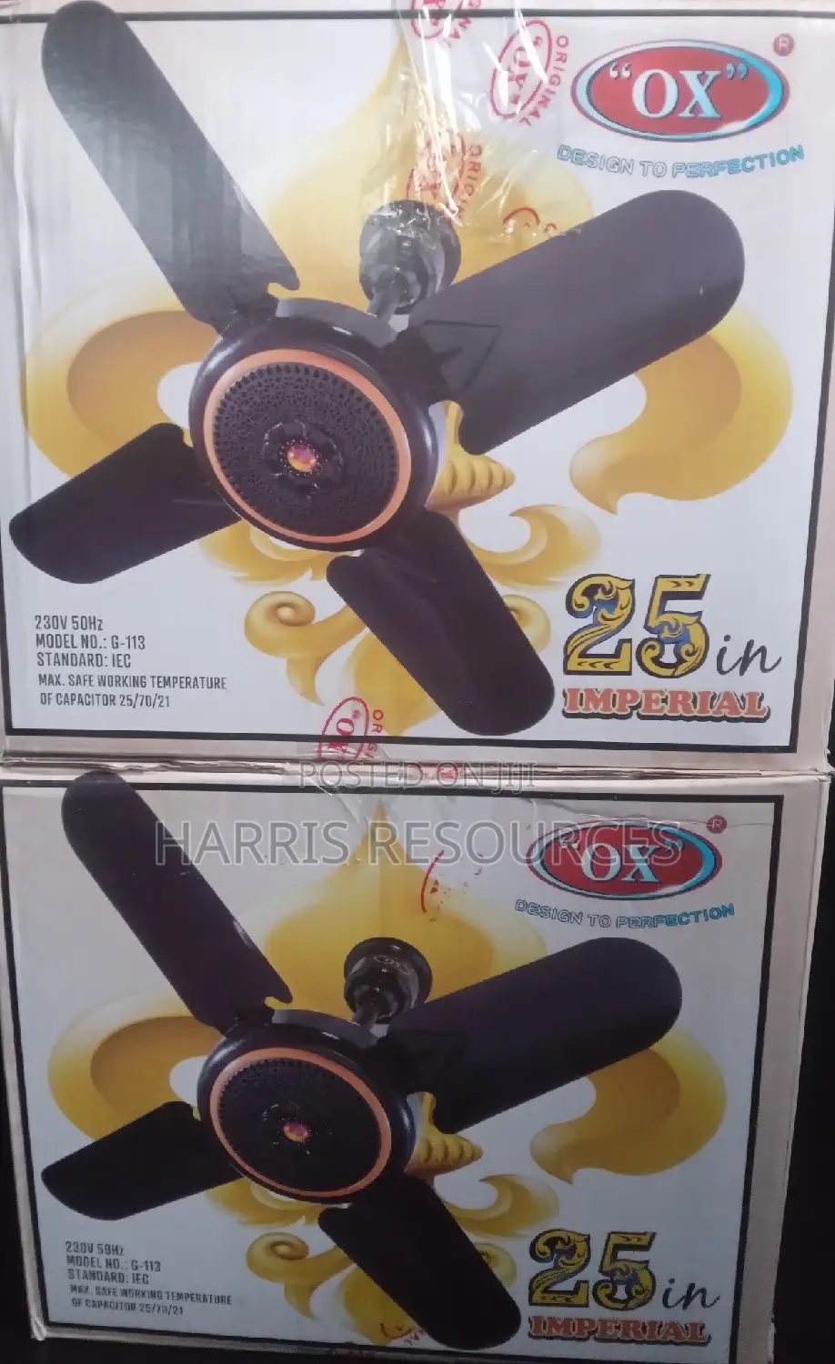 Ox 25" Ceiling Fan Short Blades