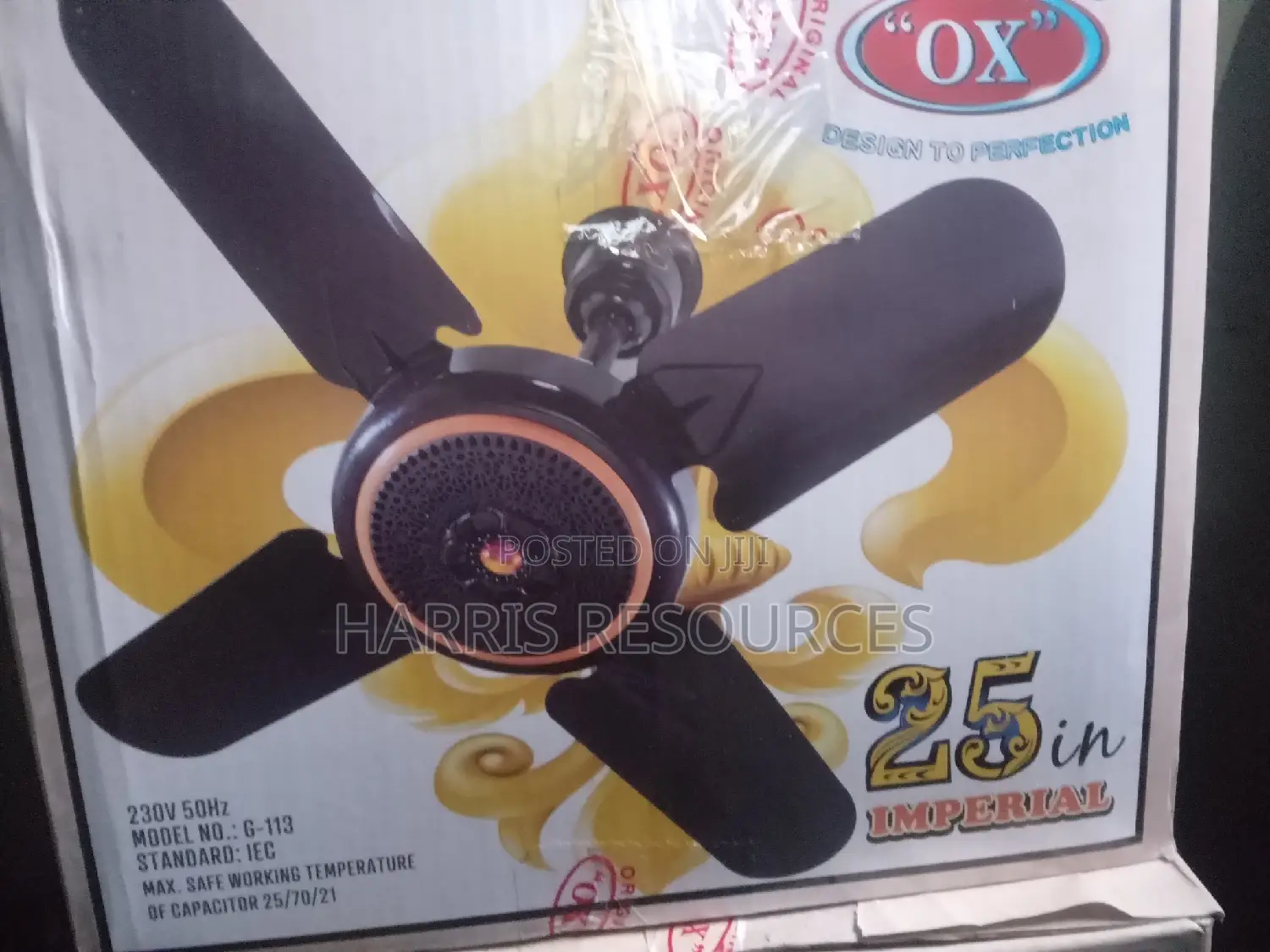 Ox 25" Ceiling Fan Short Blades