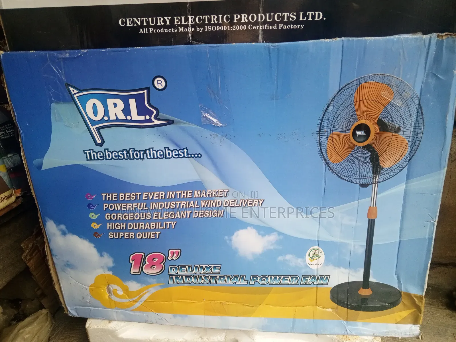 Orl Deluxe Industrial Standing Power Fan 18 Inches