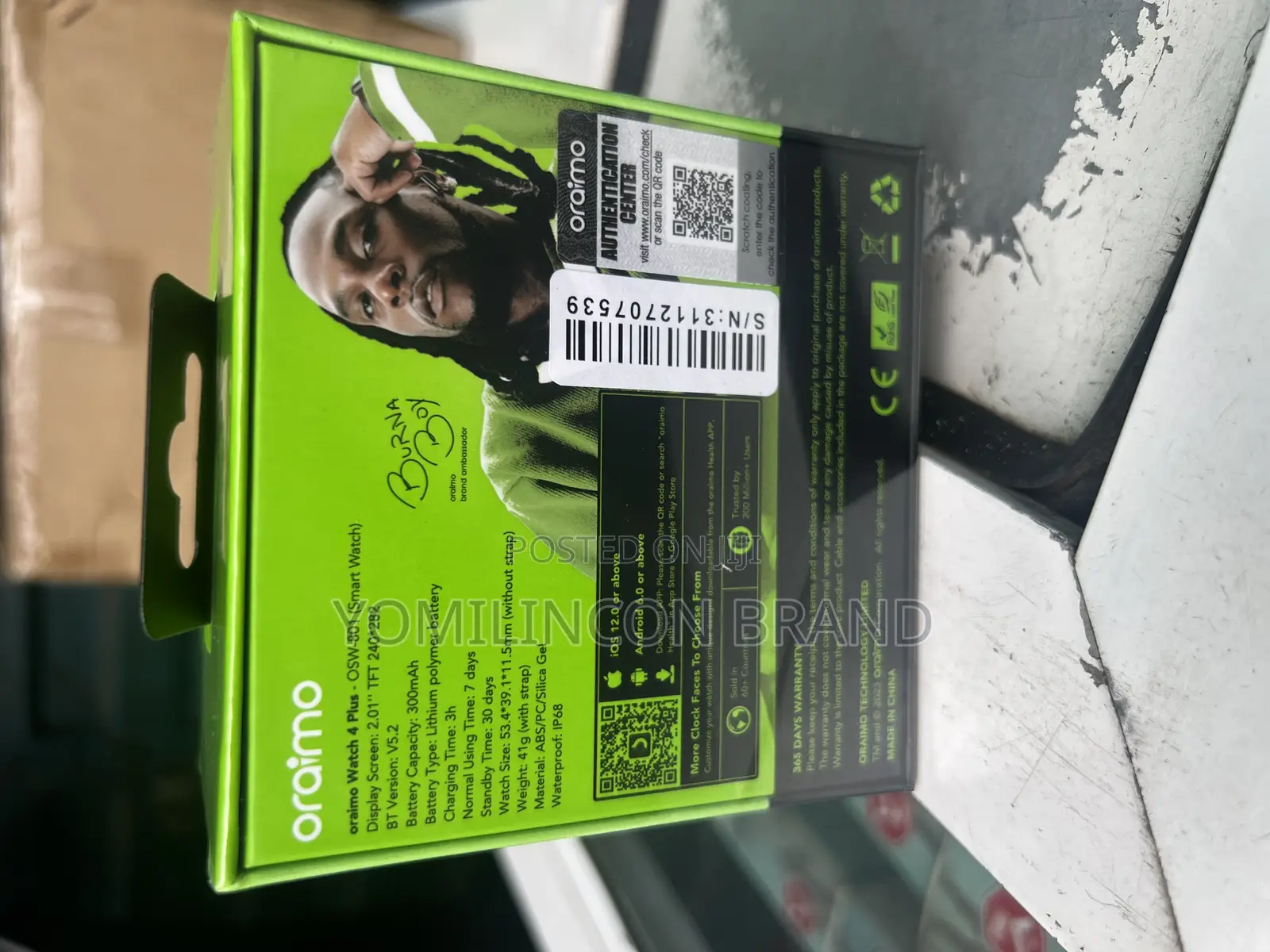 Oraimo Watch 4 Plus 2.01′′ HD IP68 Smart Watch