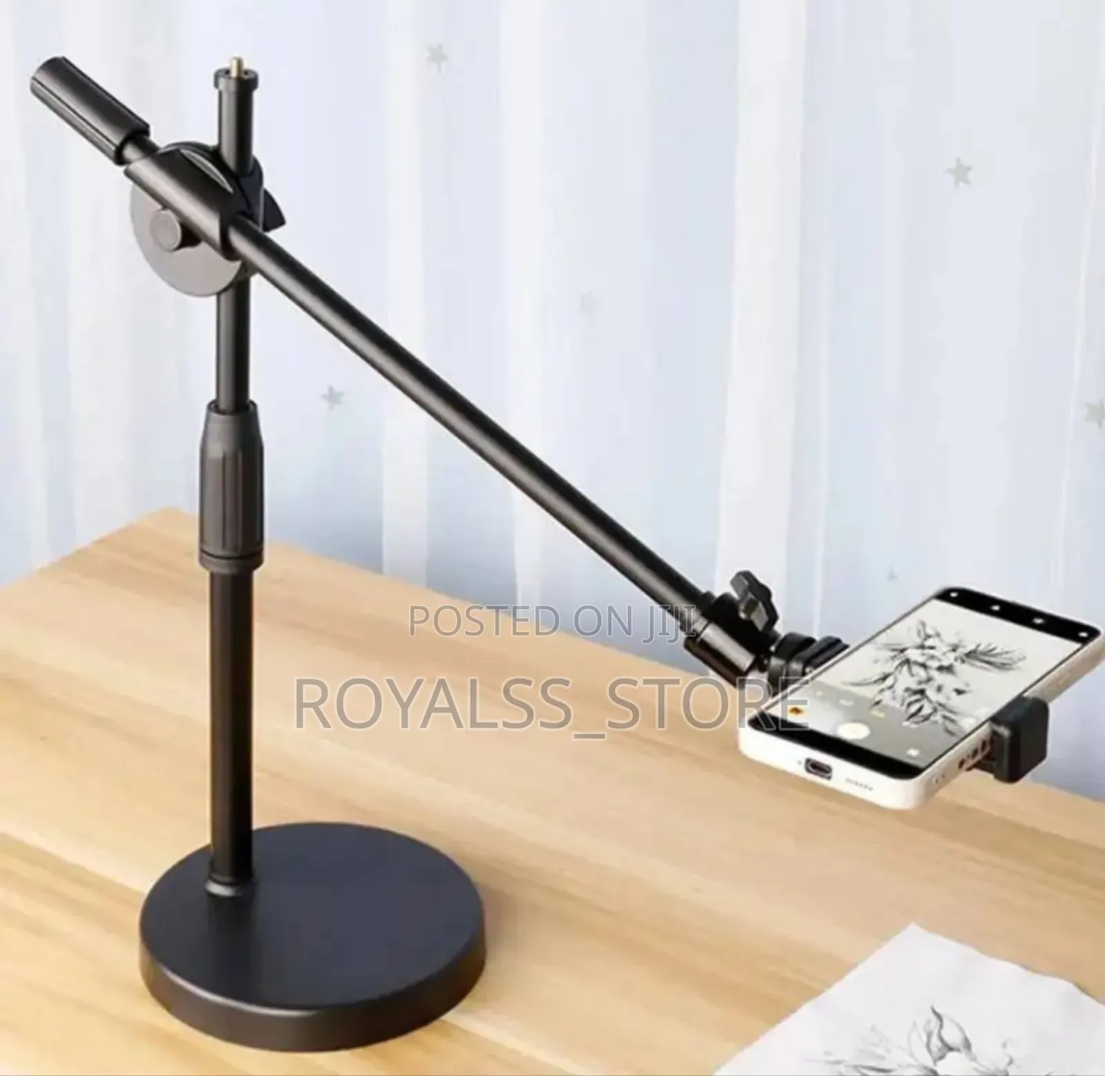 Desktop Phone Holder With 10inches Ringlight for Videoing
