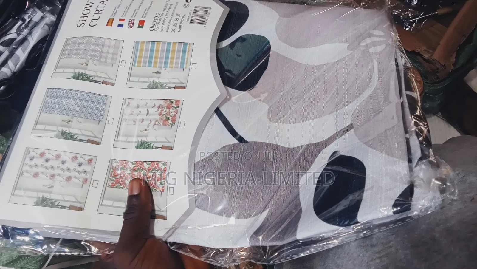 Quality Fabric Shower Curtain Design 180x200cm