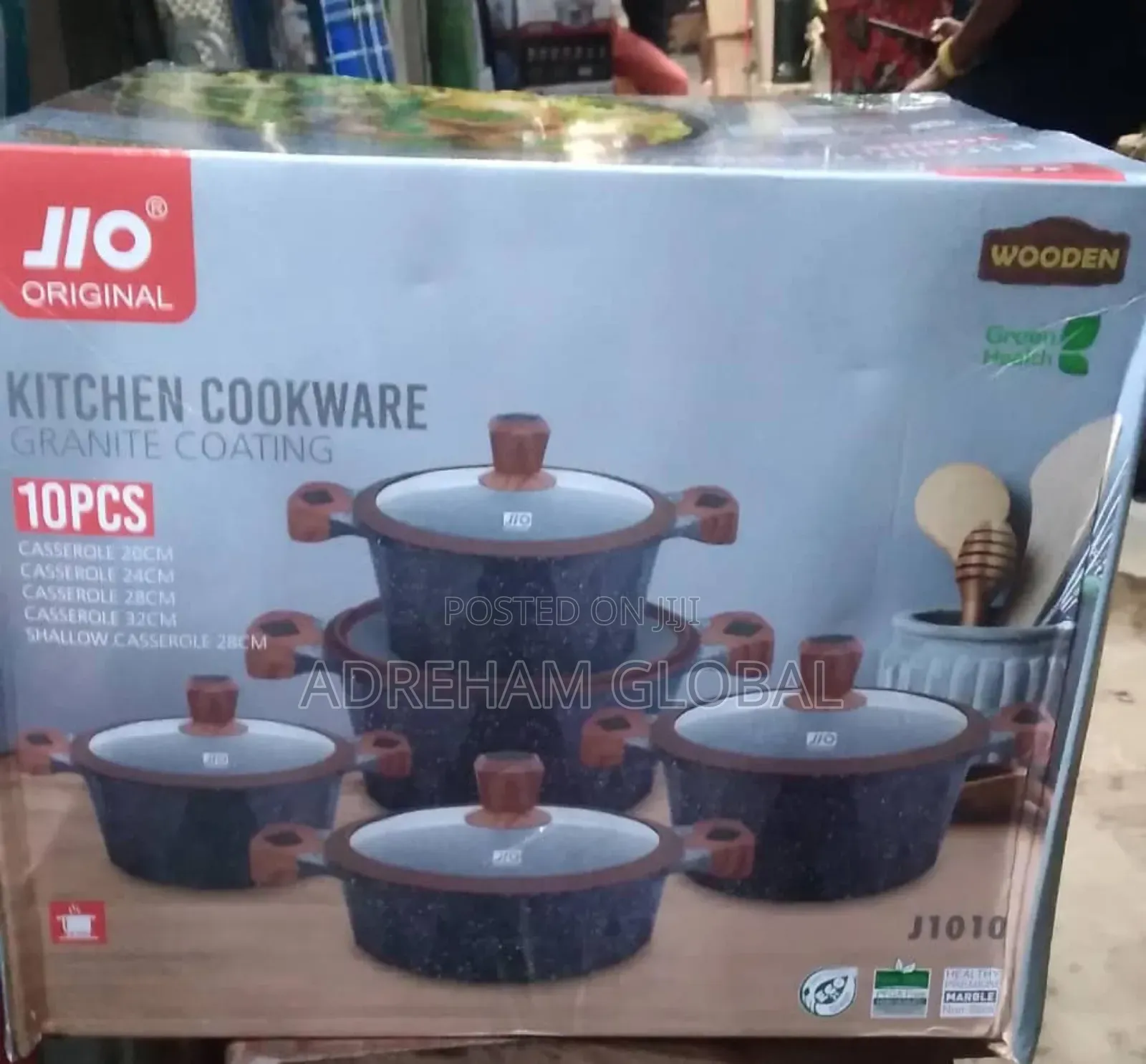 Jio 10pcs Quality Cookware Set Granite Coating