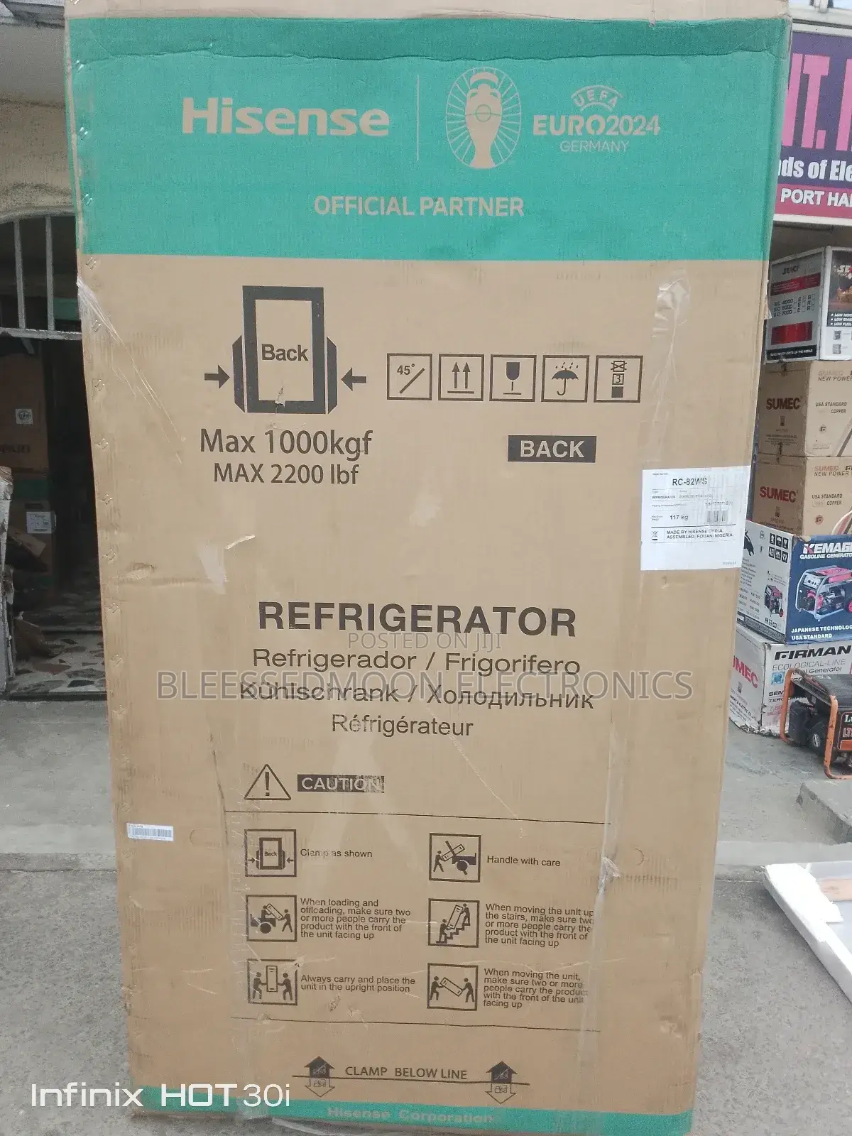 Hisense Side by Side Standing Fridge Double Door