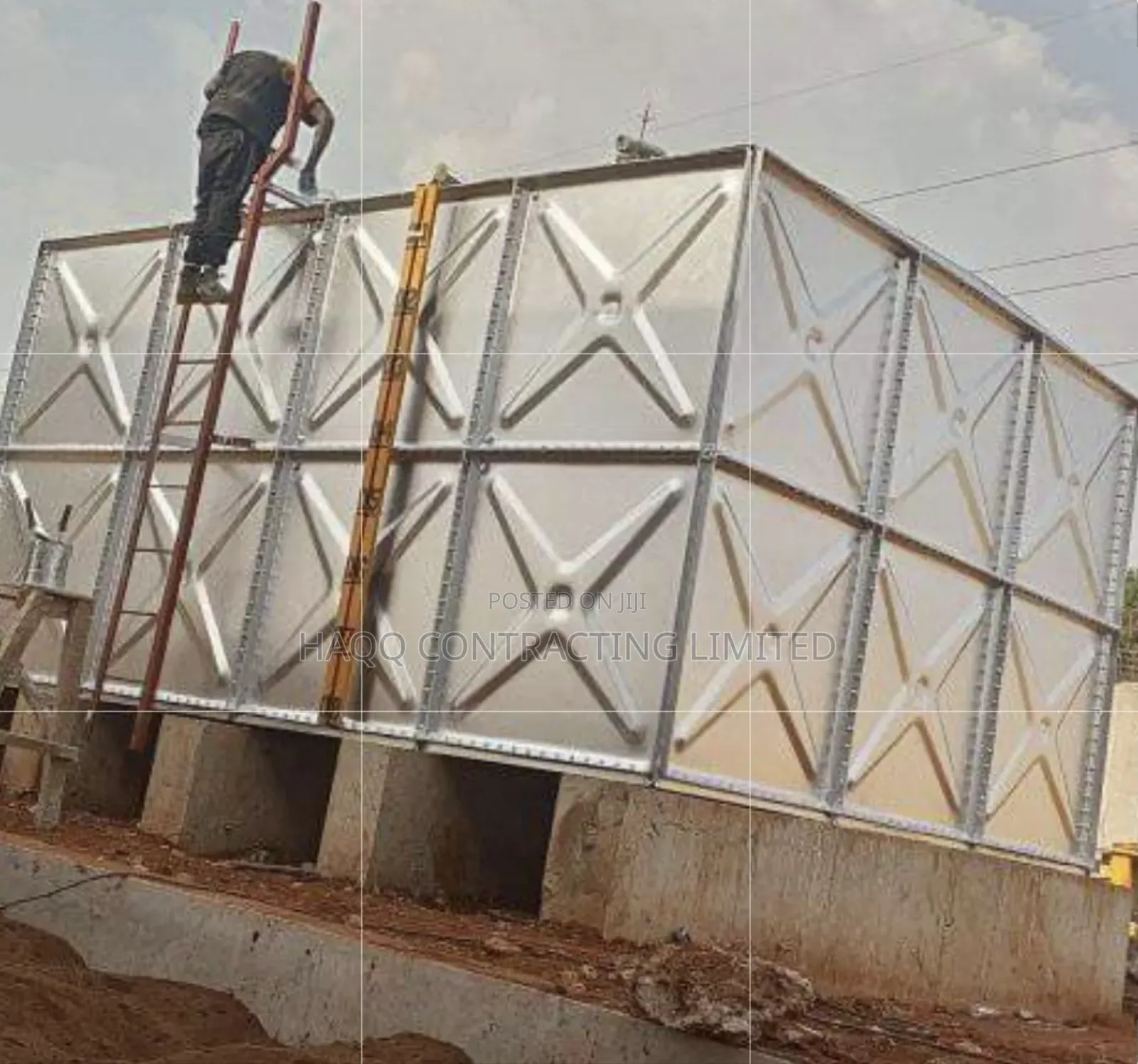 Fibreglass FRP GRP Water Storage Tank Construction
