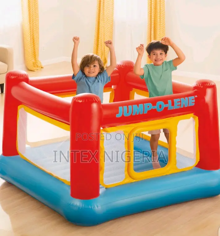 Intex Jump-O-Lene Tm Trampolin Playhouse With 25pcs Balls
