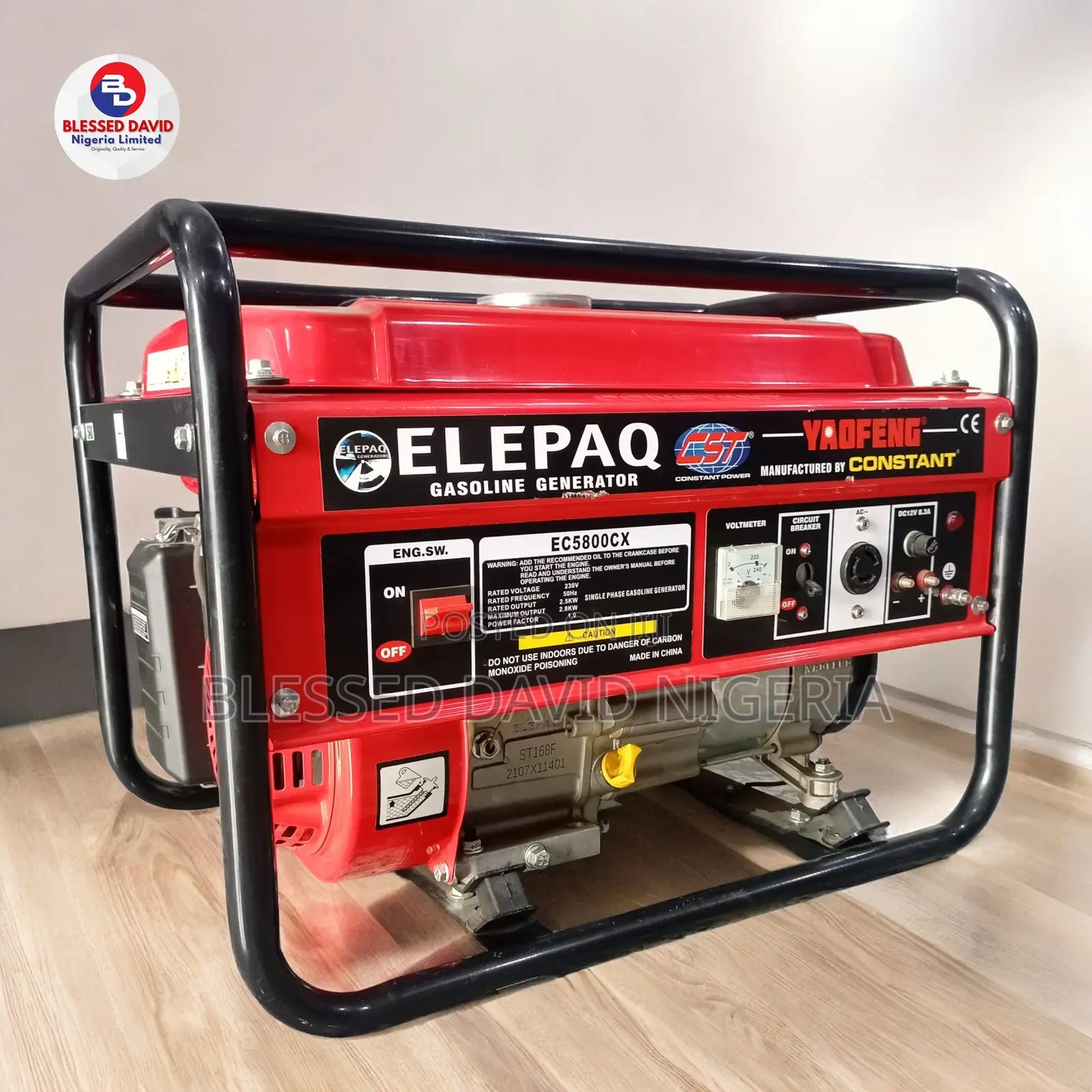 Elepaq Constant Ec5800cx, 3.2kva (2.5kw) Manual Generator