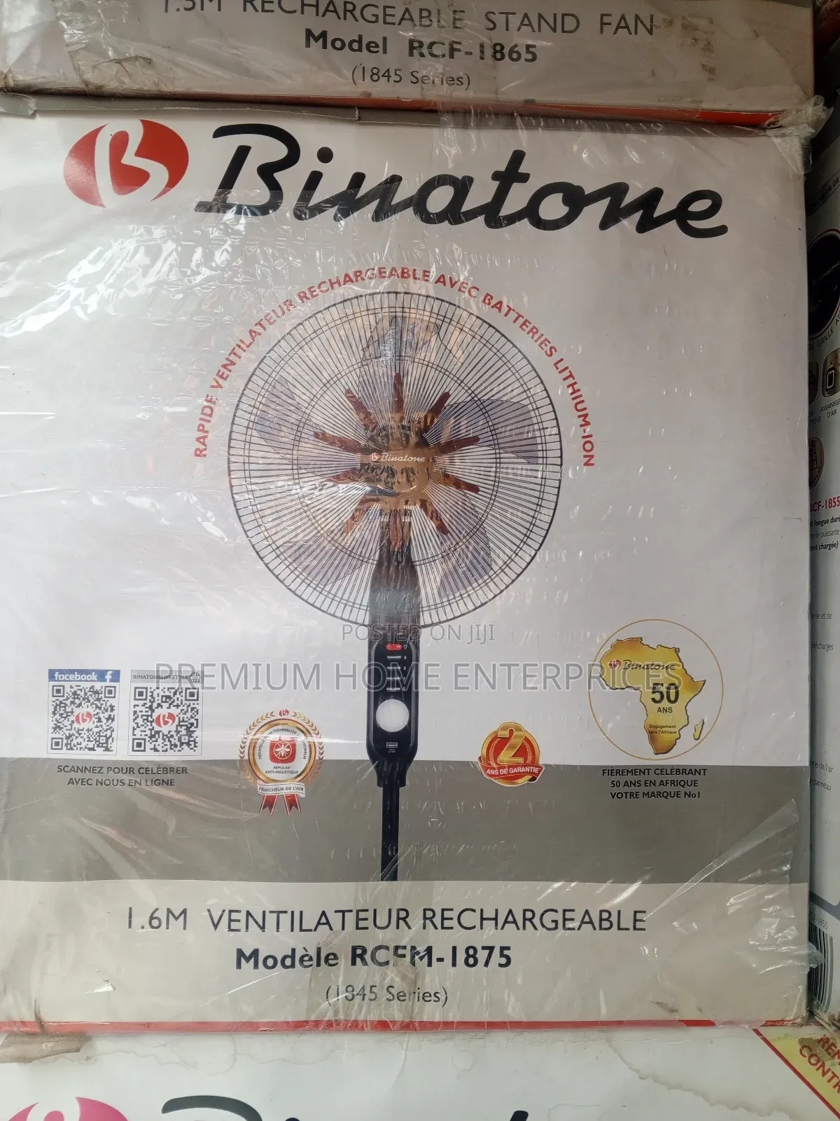 Binatone Rechargeable Standing Fan RCF 1875