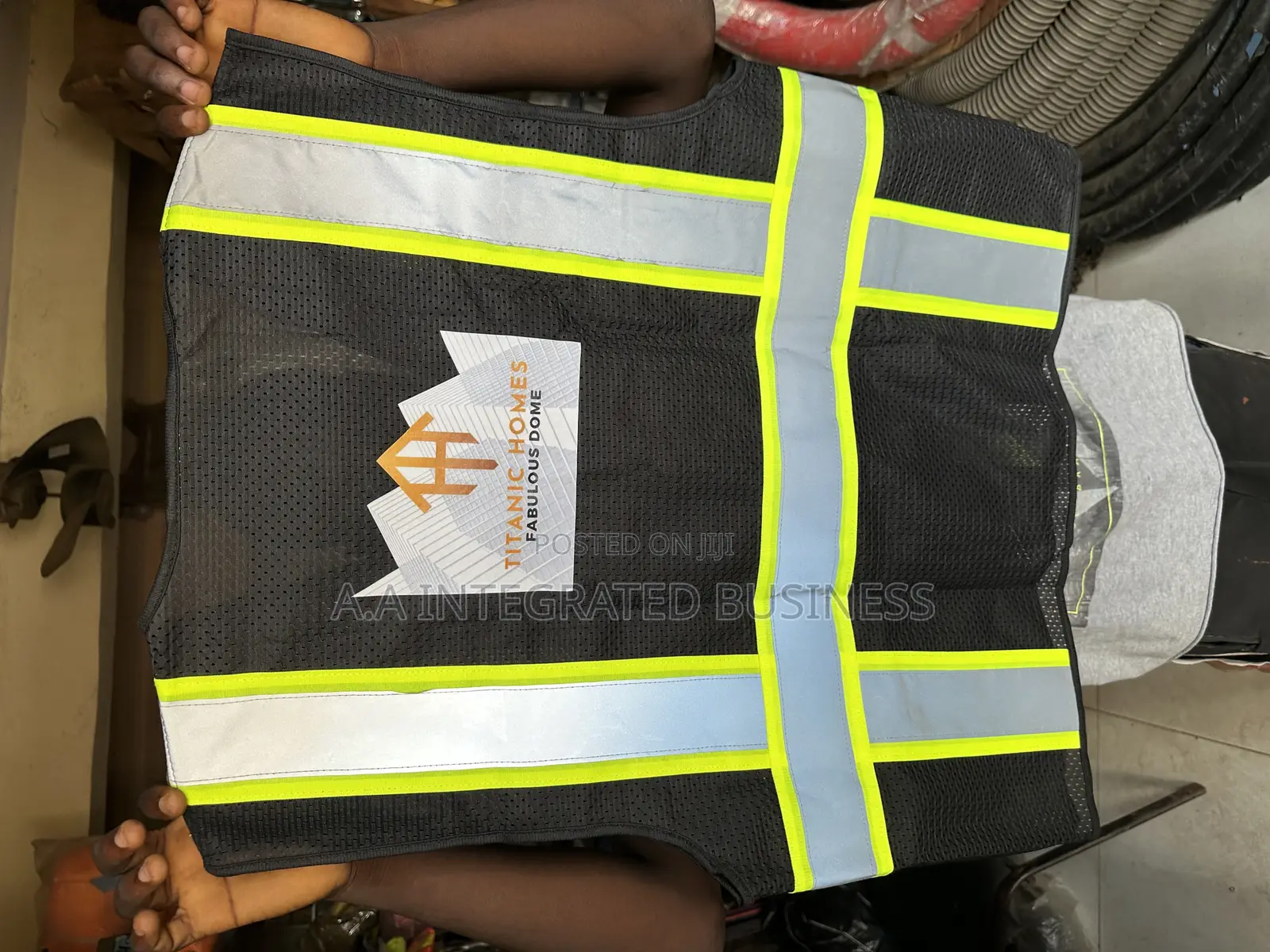 Quality Black Reflective Jacket With Branding