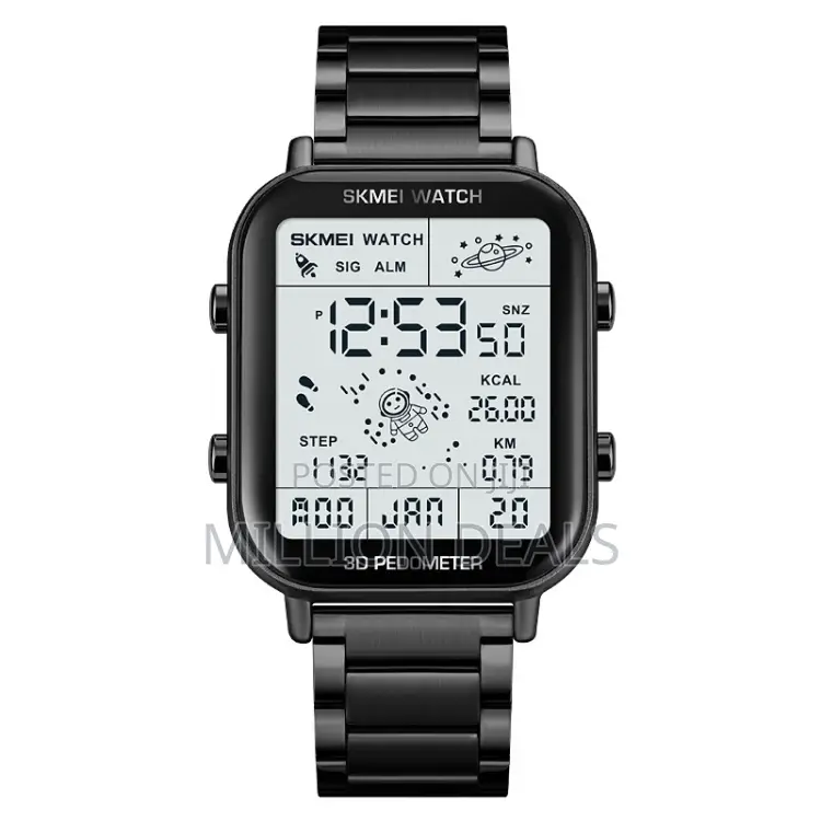 Waterproof Luxury Black Stainless Steel Men's Wrist Watch