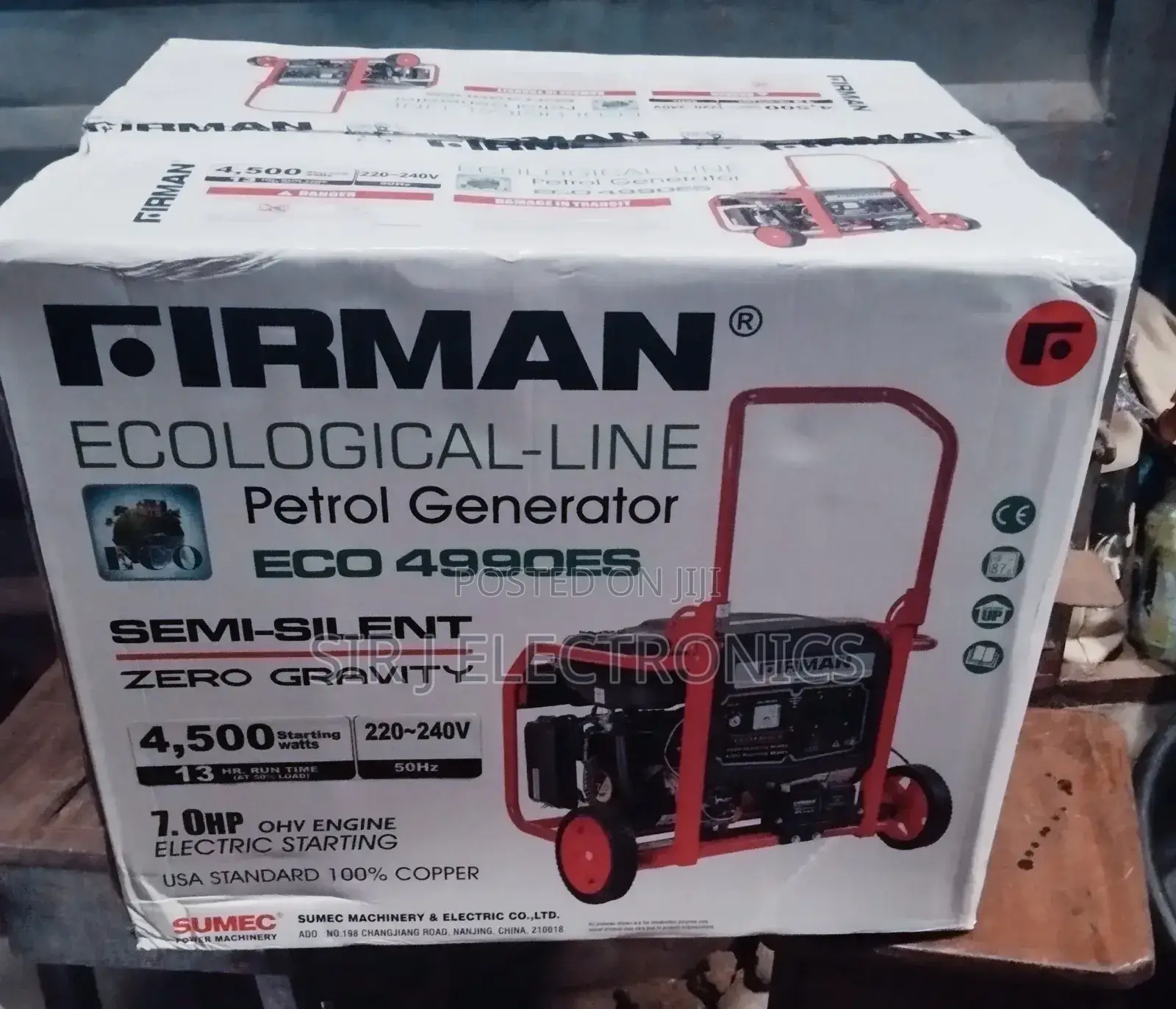 4.5KVA Sumec Firman Keystart Petrol Generator 100% Copper