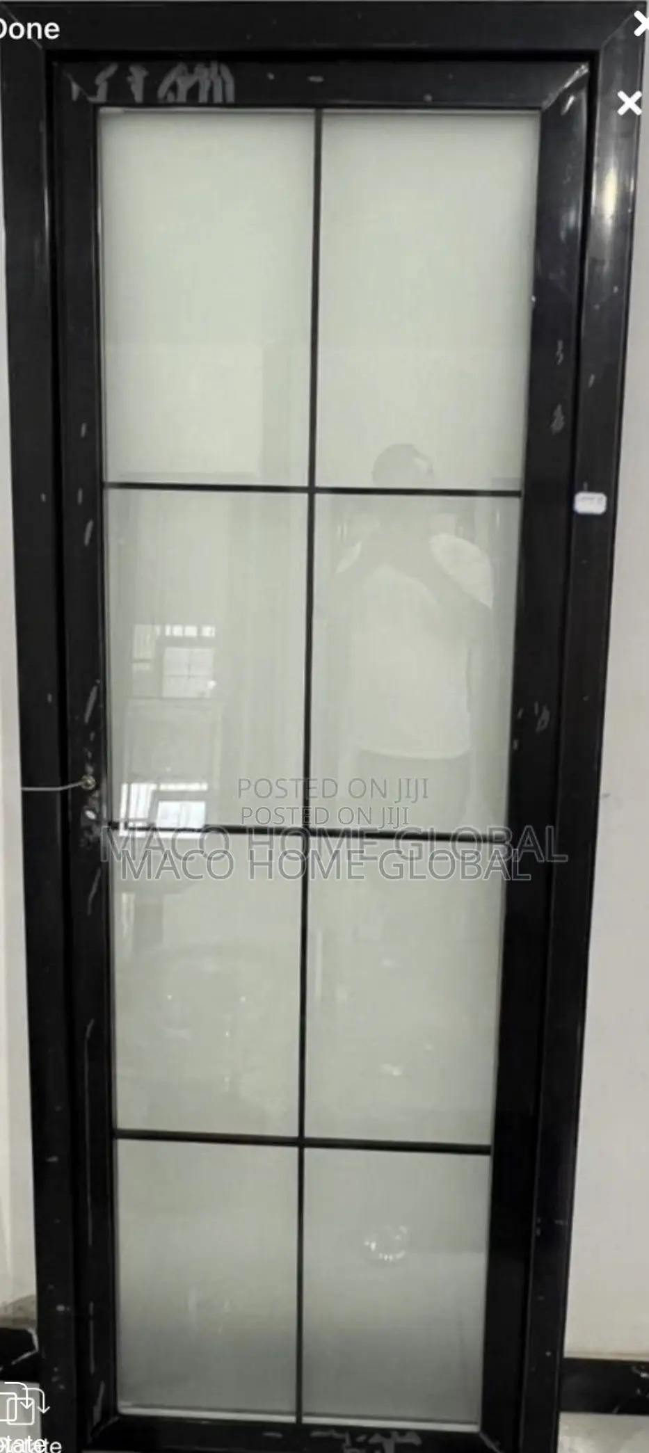 Turkey Full Glass Toilet Door 750 Size