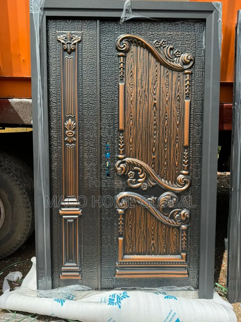 4ft by 7ft Cast Copper Door Gold Fece