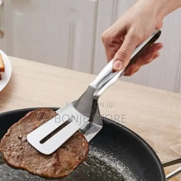 A S Stainless Steel Food Cooking Tong Double Sided Spatula