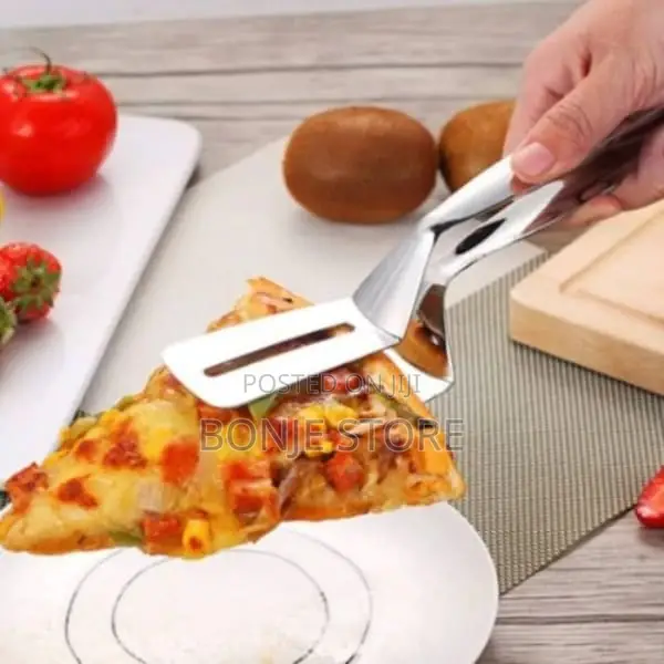 A S Stainless Steel Food Cooking Tong Double Sided Spatula