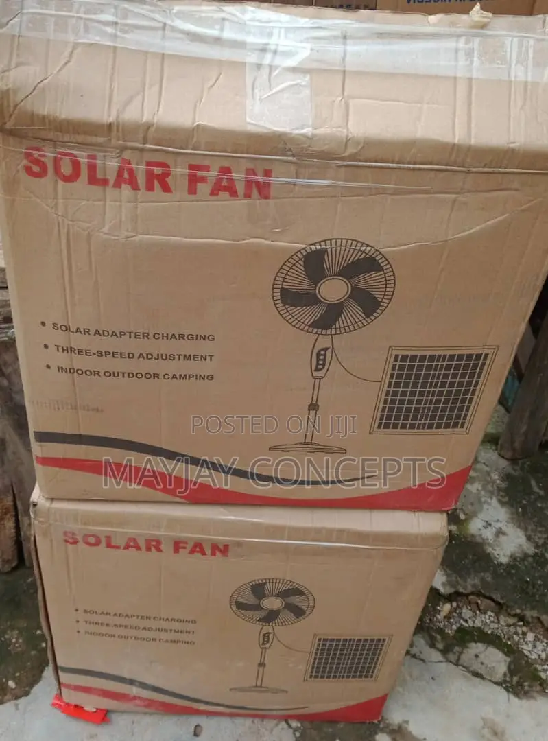 16" 3in1 AC/DC Solar Rechargeable Standing Fan+Solar Panel
