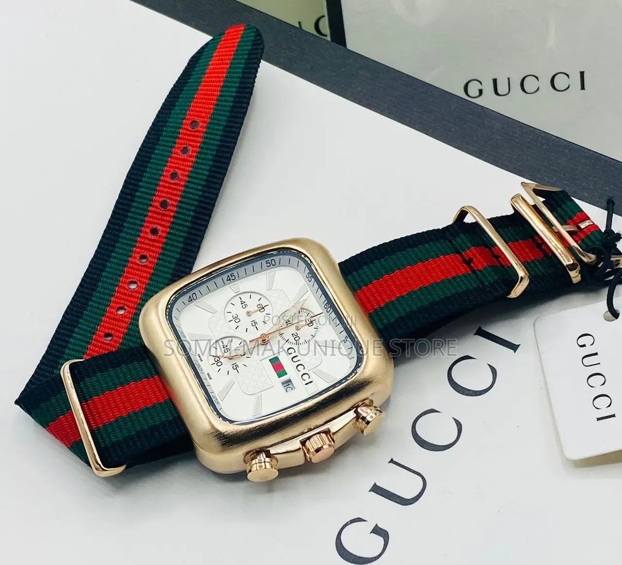 Active Chronograph Gucci Watch With Box