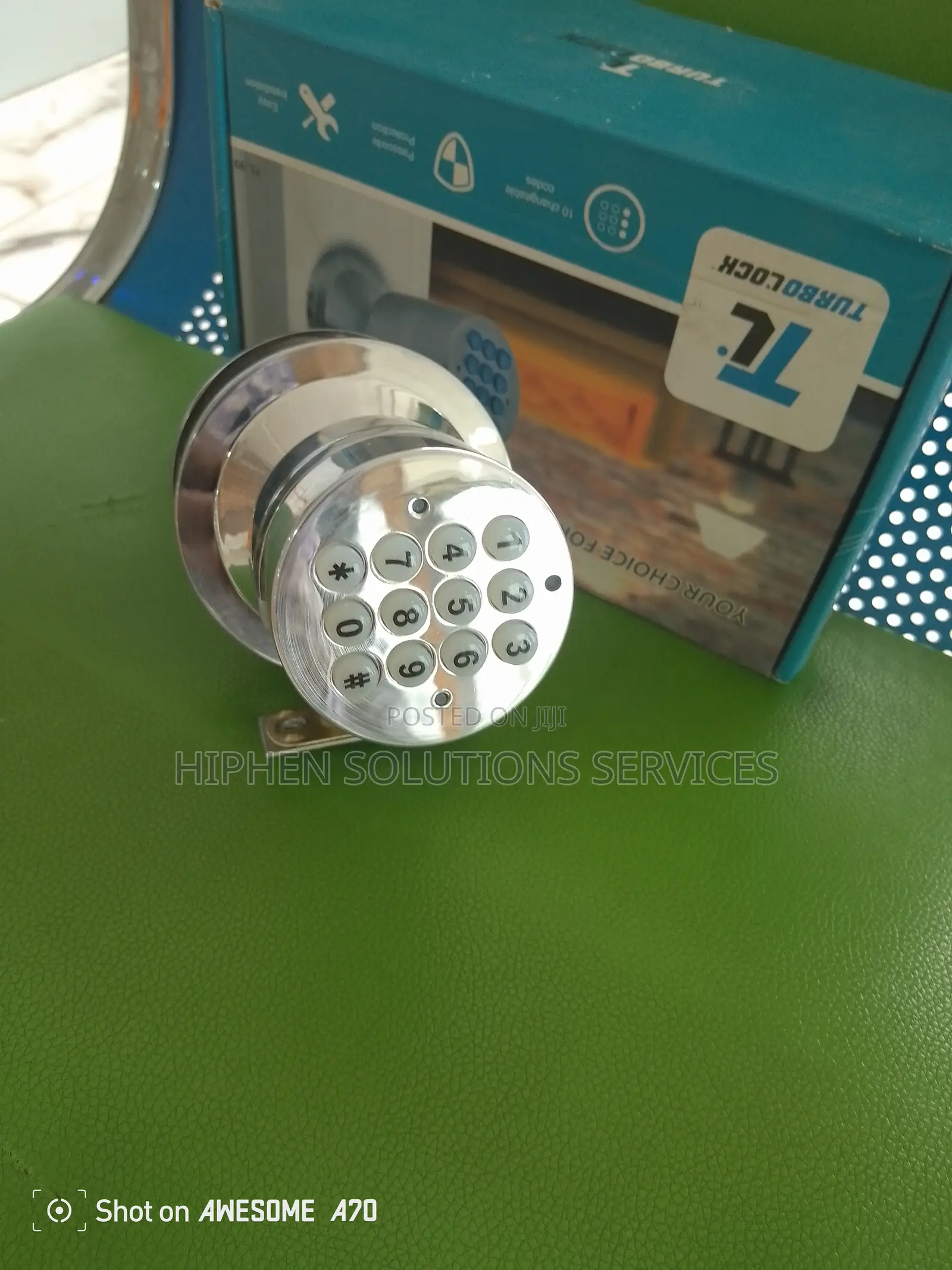 Door Lock for Front Door Garage Home Apartment, Silver