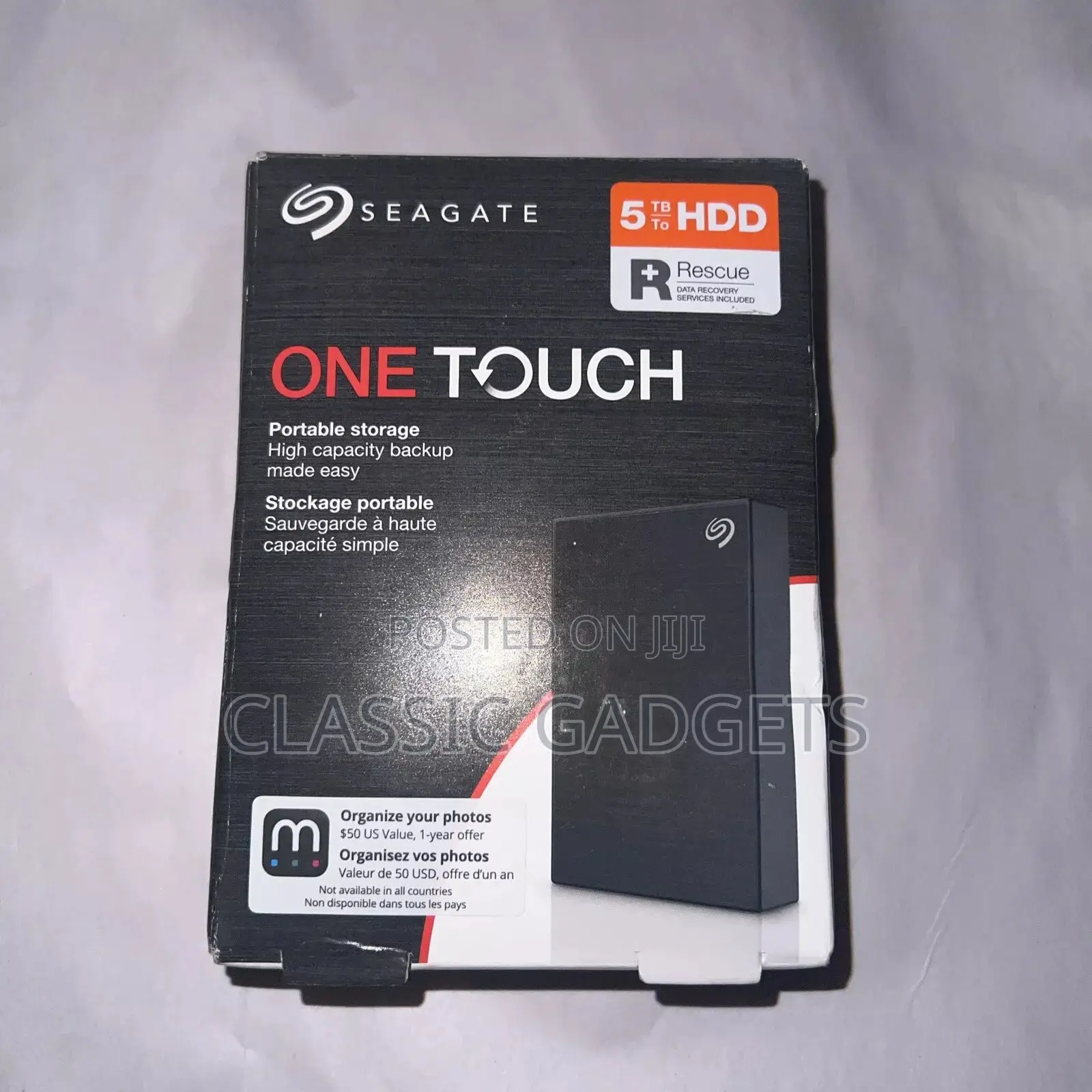 Seagate One Touch 5TB USB External Hard Drive 5TB Rescue HDD