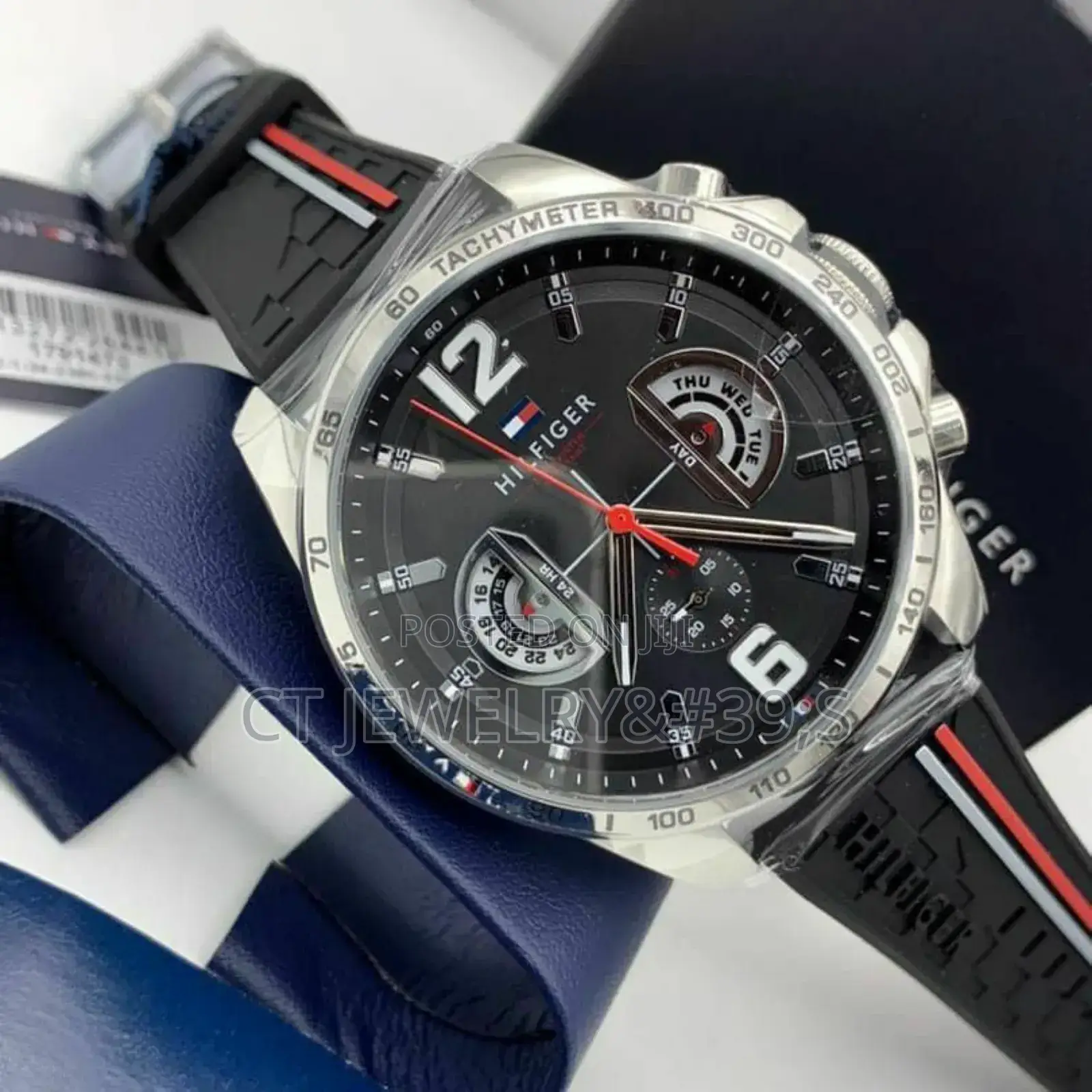 Tommy Hilfiger Men's Watch Black Rubber Strap