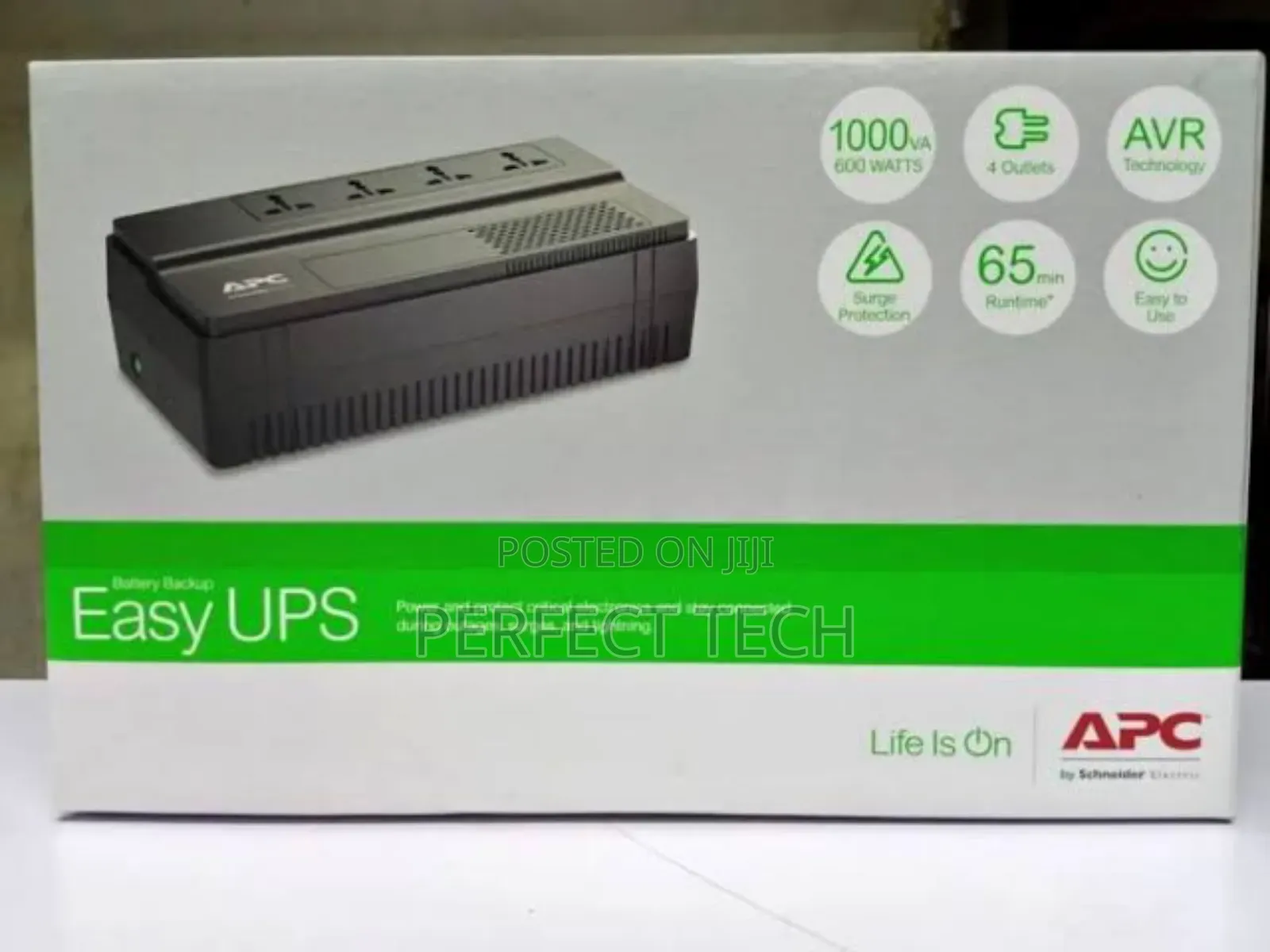 APC Easy UPS, 1000VA, Floor/Wall Mount, 4x Universal Outlets