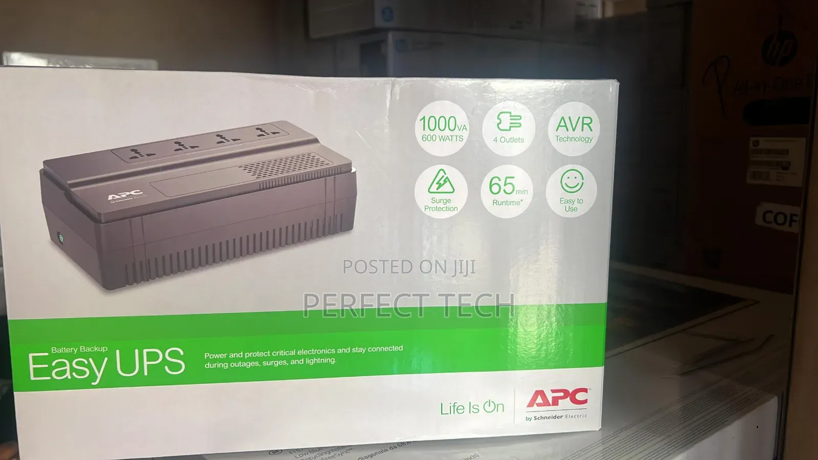 APC Easy UPS, 1000VA, Floor/Wall Mount, 4x Universal Outlets