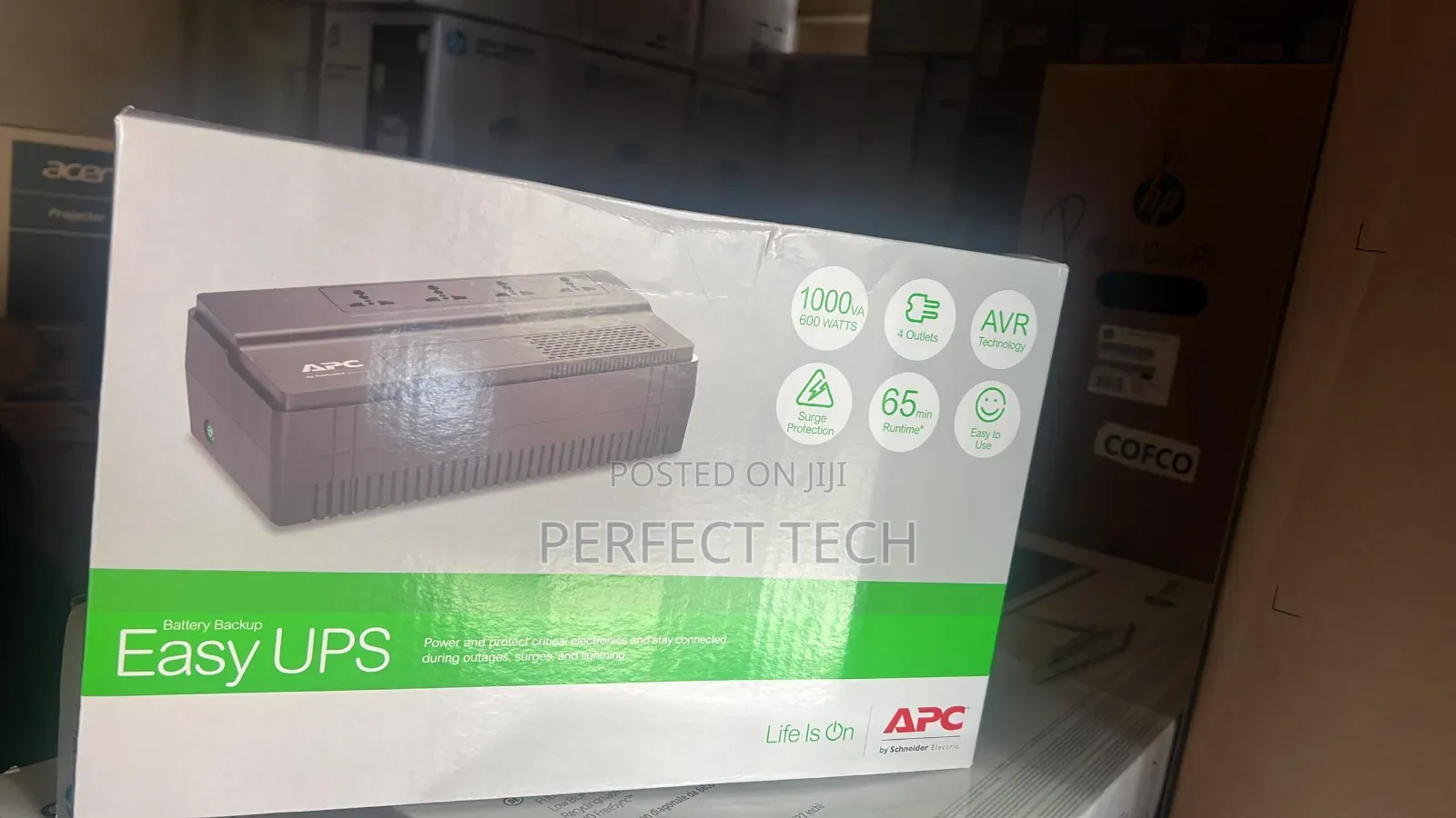 APC Easy UPS, 1000VA, Floor/Wall Mount, 4x Universal Outlets