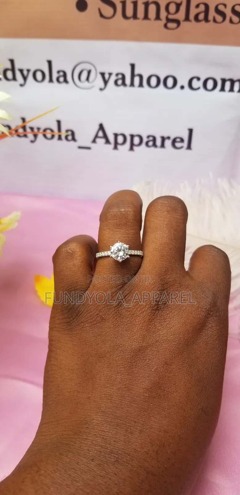 S925 Round Silver Engagement Ring