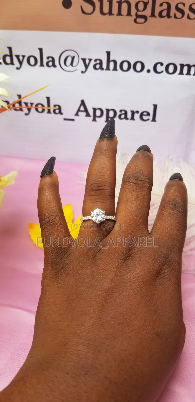 S925 Round Silver Engagement Ring