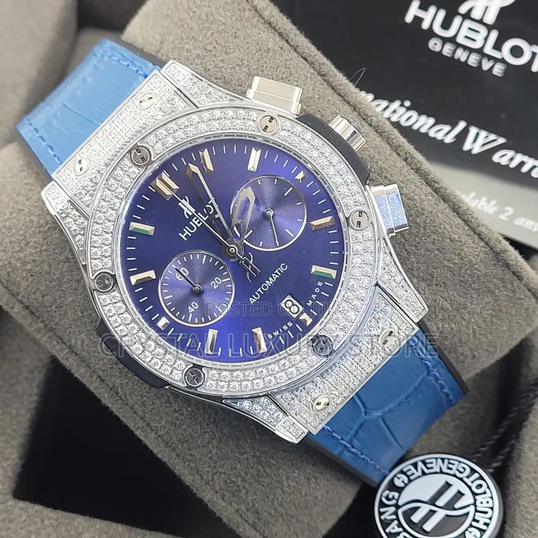 Hublot Quality Luxury Men Rubber Strap Wristwatch
