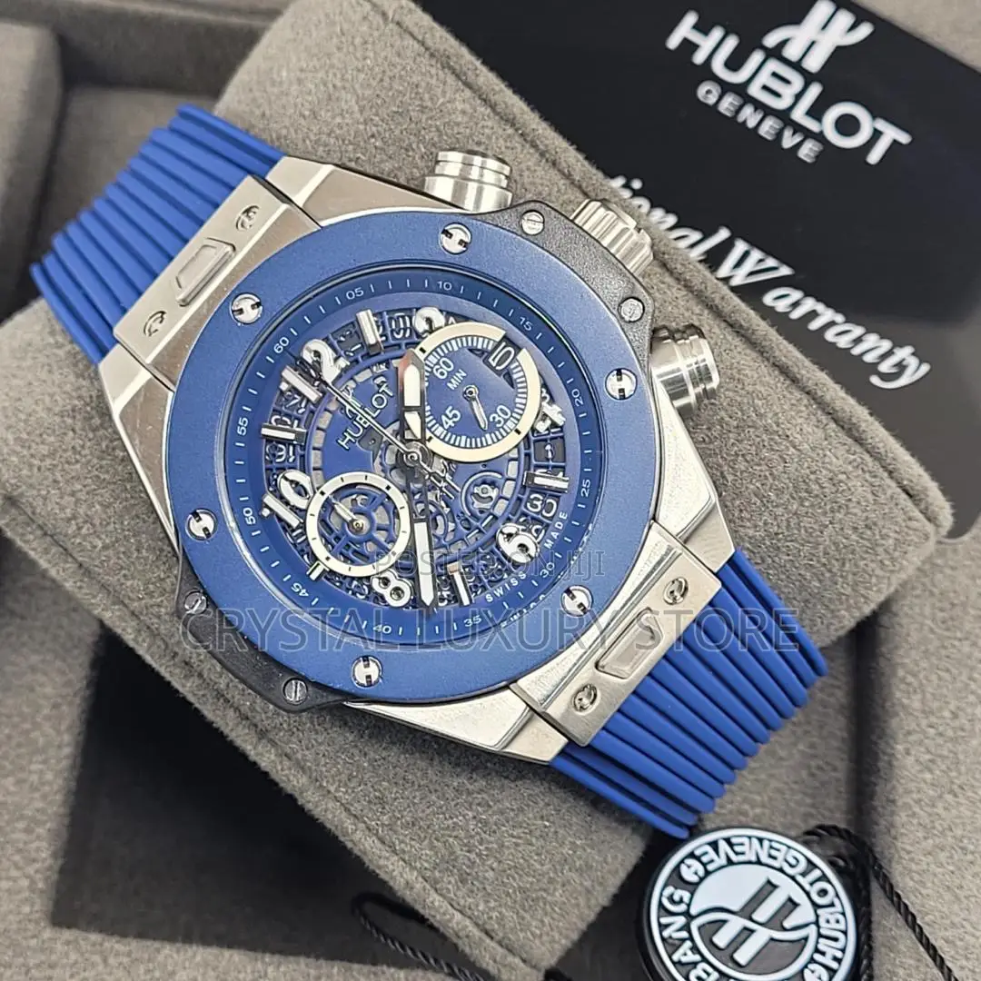 Hublot Quality Luxury Men Rubber Strap Wristwatch