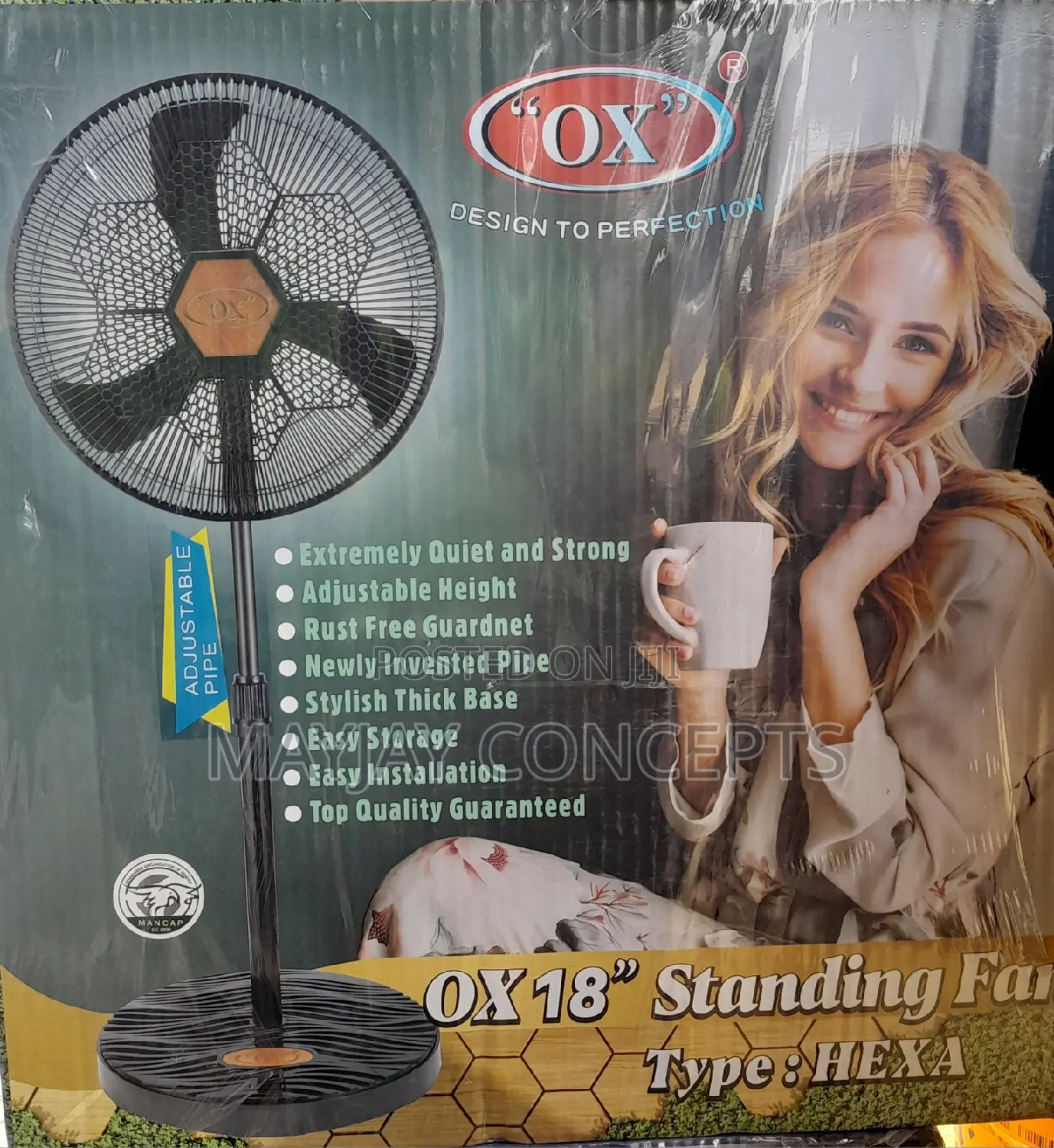 OX 18" Hexa Standing Fan