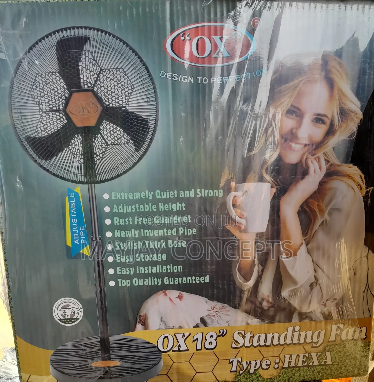 OX 18" Hexa Standing Fan