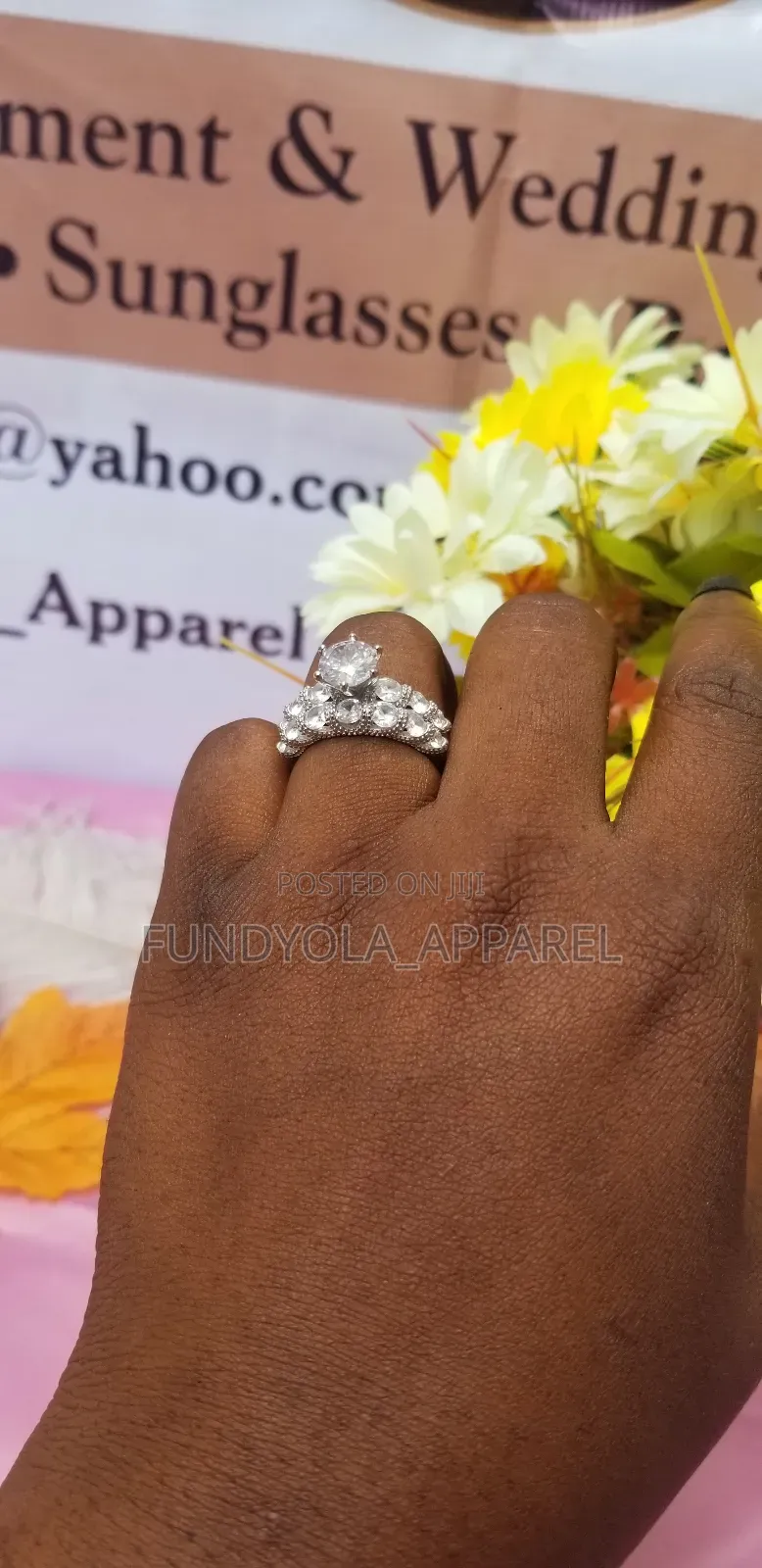 S925 Square Sterling Silver Bridal Wedding Ring