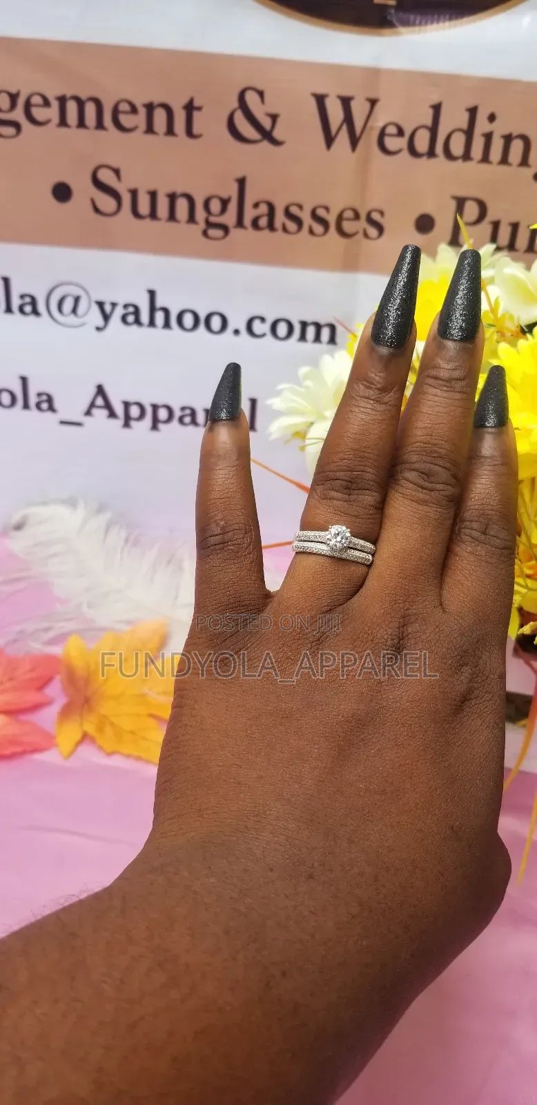 S925 Square Sterling Silver Bridal Wedding Ring
