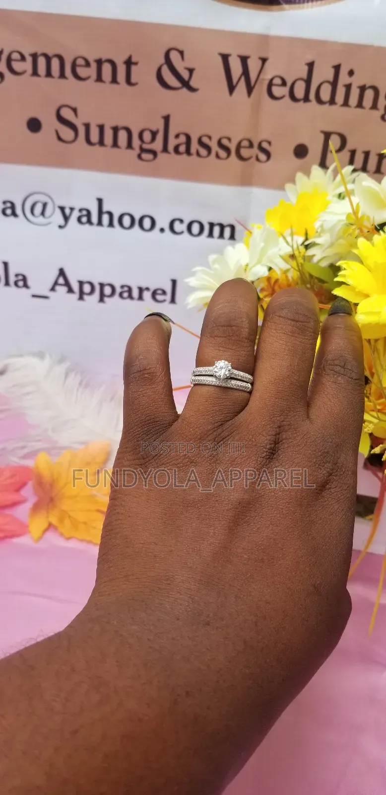 S925 Square Sterling Silver Bridal Wedding Ring