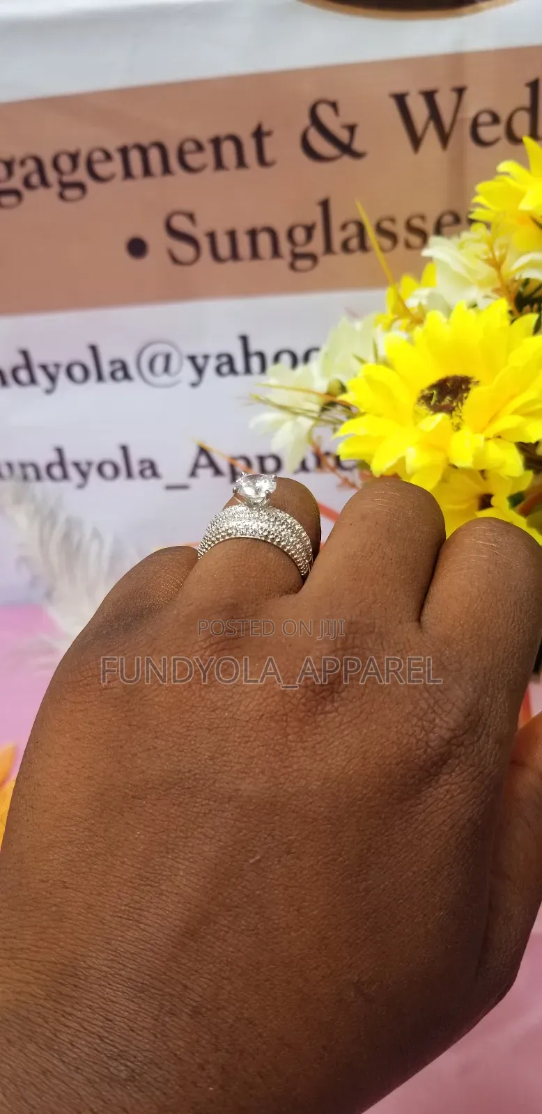 S925 Square Sterling Silver Bridal Wedding Ring