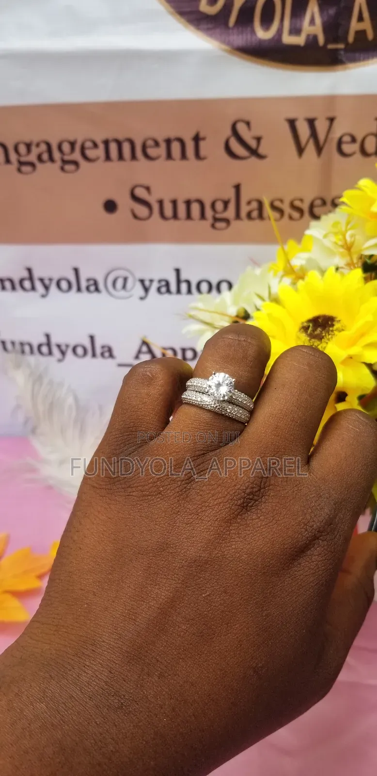 S925 Square Sterling Silver Bridal Wedding Ring