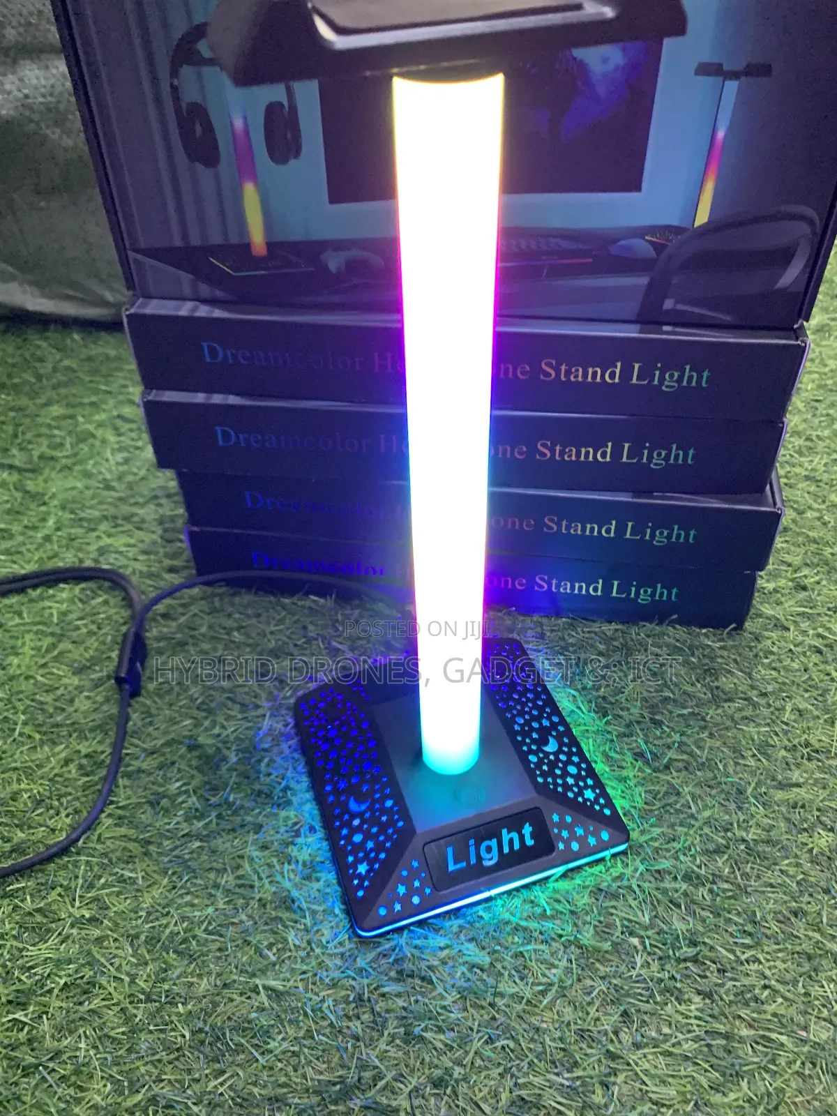 Headphones  Stand Holder RGB Light With Touch Display