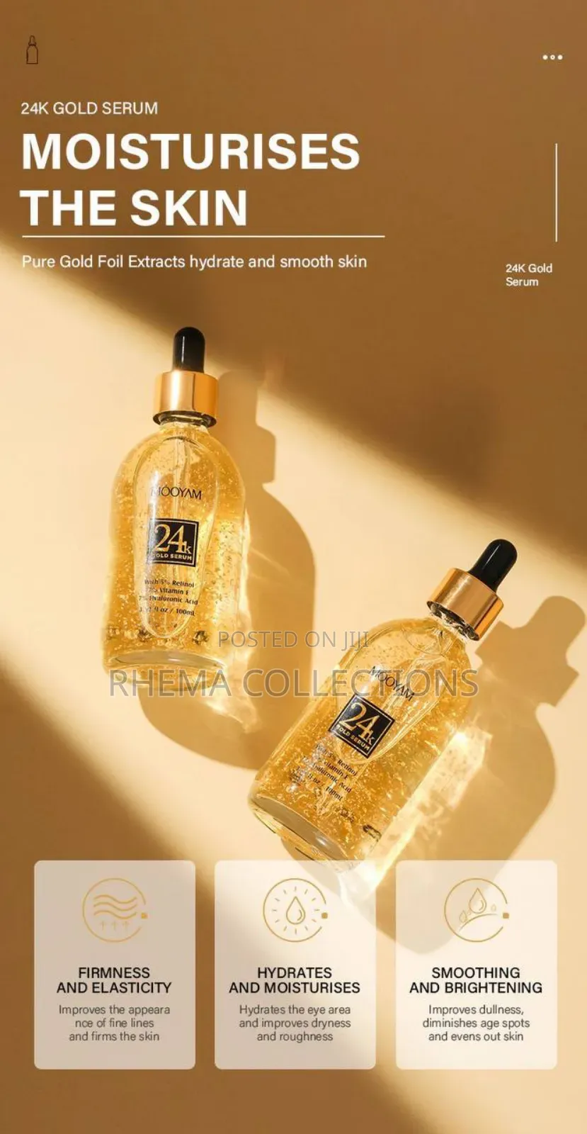 Gold Serum With Retinol,Vitamin E and Hyaluronic 100ml