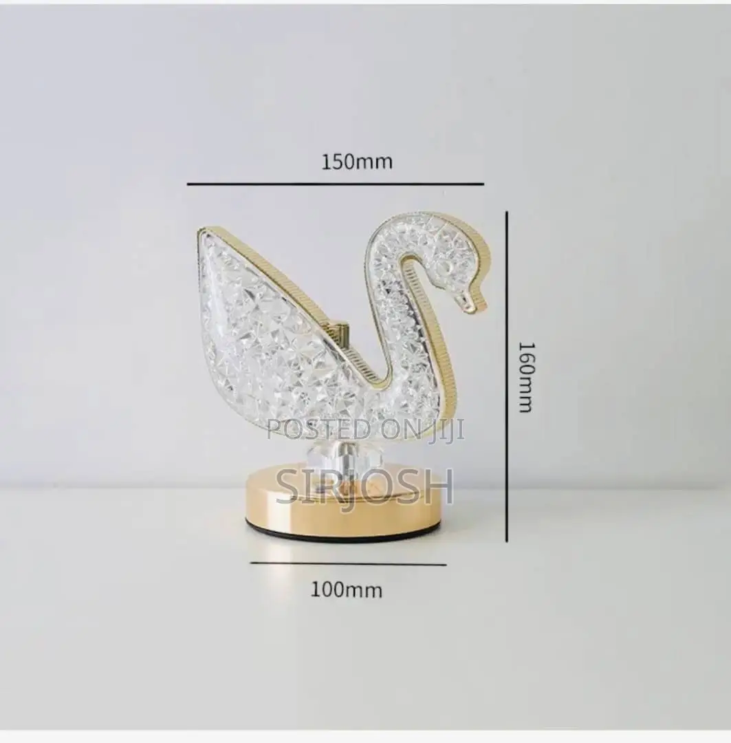 Swan Diamond Crystal Rechargeable Light Decor