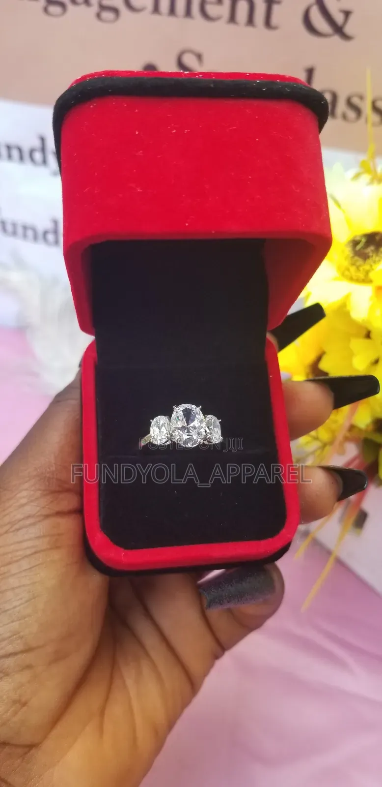 S925 Tiro Stone Sterling Silver Engagement Ring