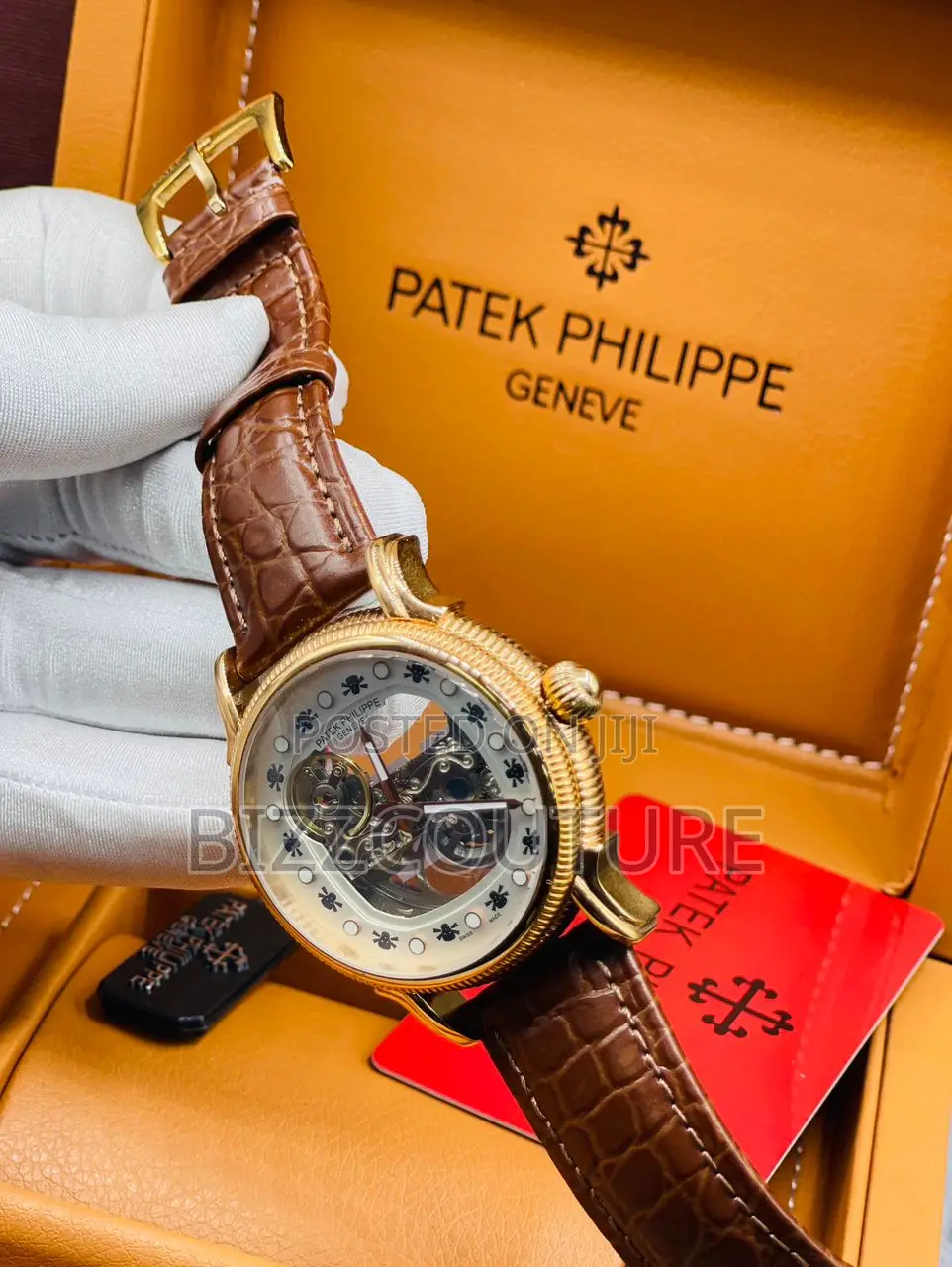 Original PATEK PHILIPPE Mechanical Brown Leather Watch