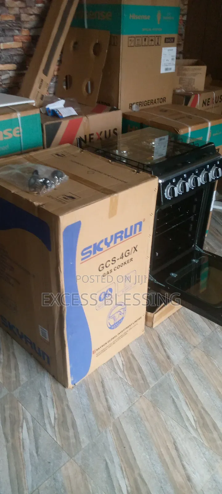Quality Skyrun Standing Gas Cooker 50/50 4 Burners_gcs_4gix