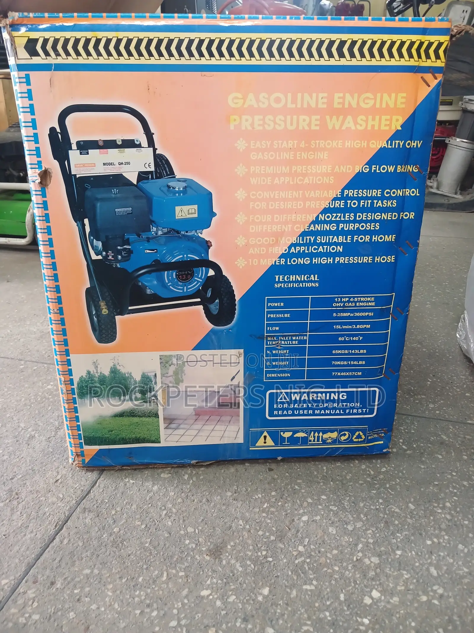 Original Kingwash 13hp Qh-250 Gasoline High Pressure Washer