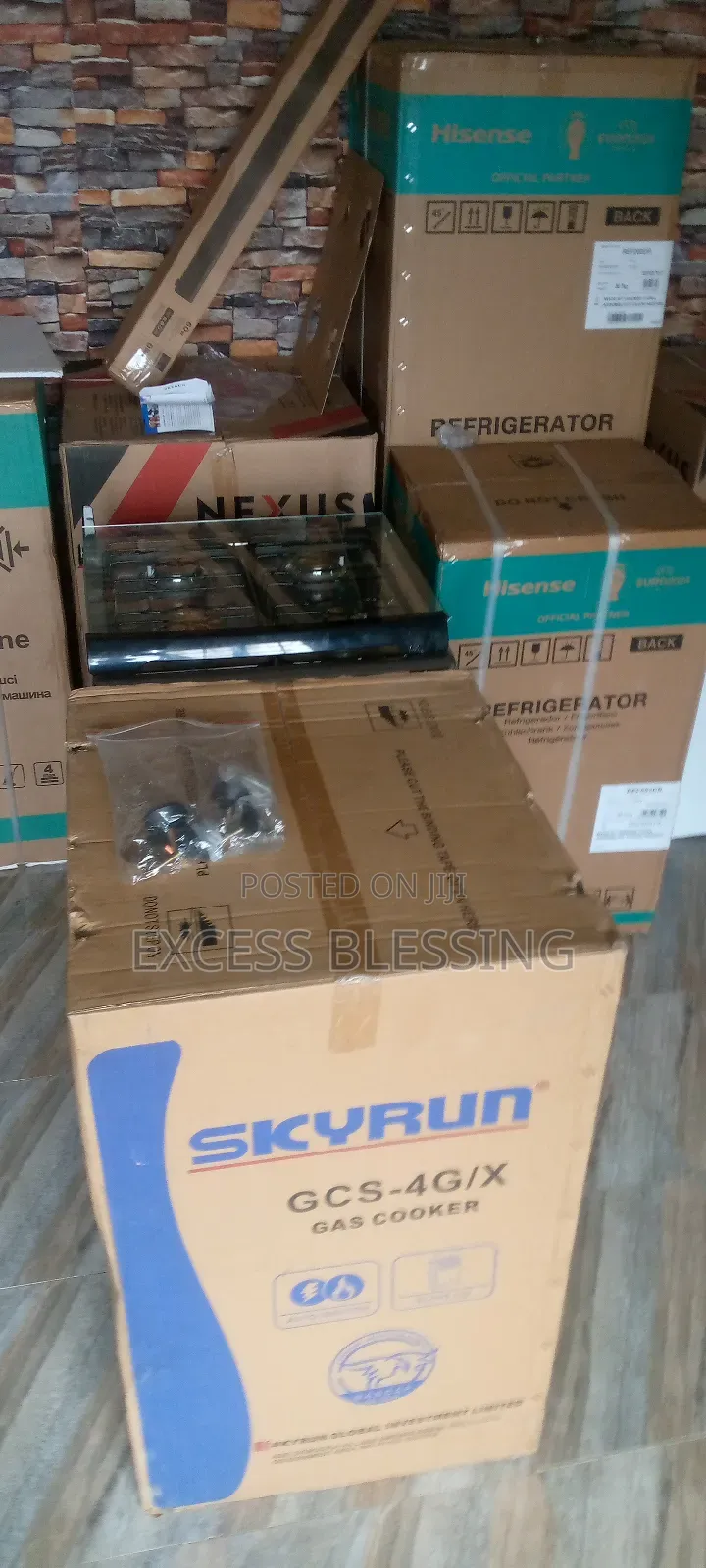Brand New Quality 50/50 Skyrun Gas Cooker +Oven-GCS-4gix
