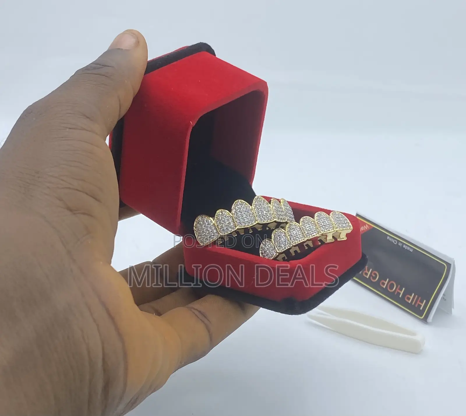 Iced Out Gold Men Teeth Grillz