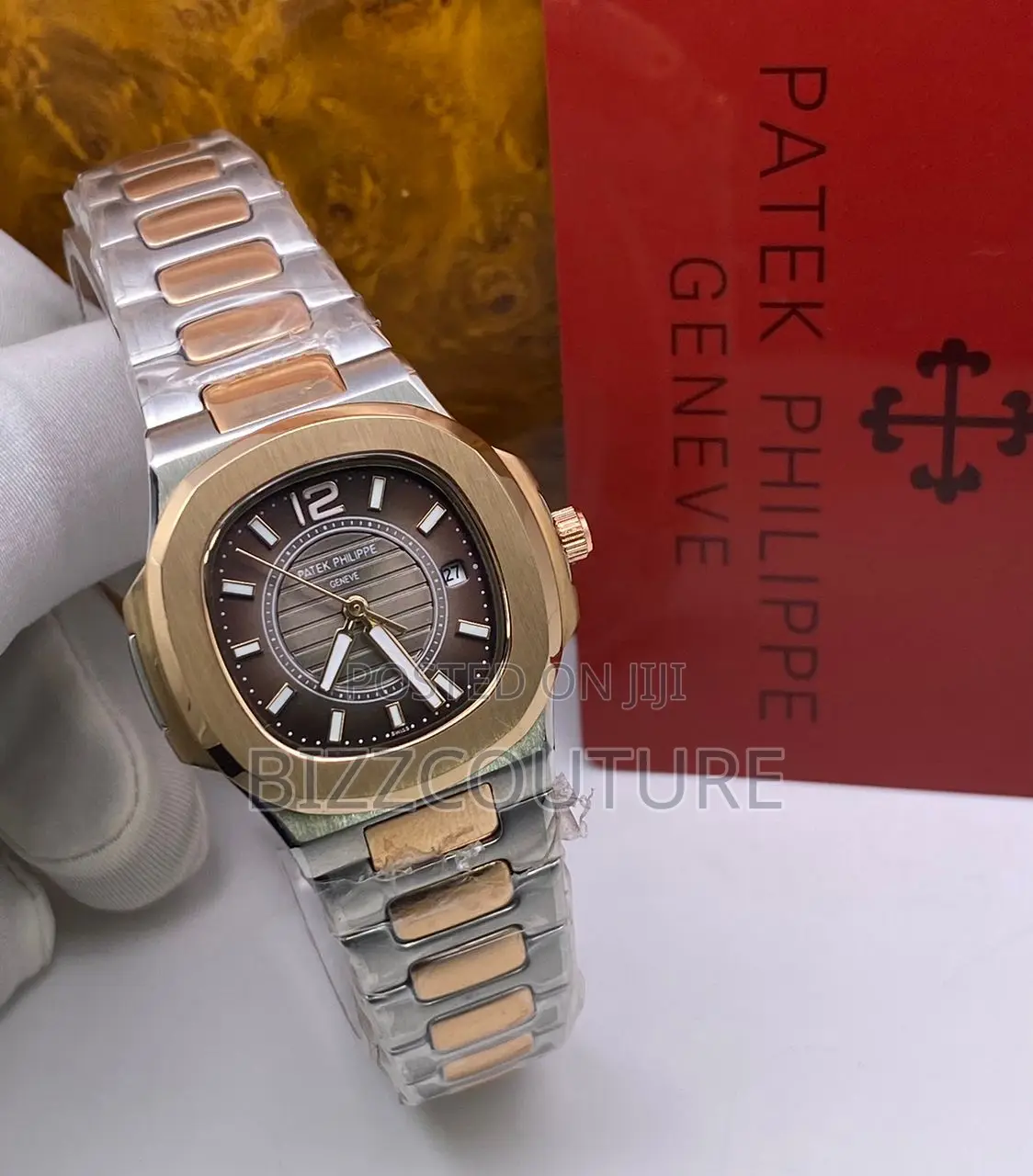 Original PATEK PHILIPPE Geneve Gold Mix Siilver Chain Watch
