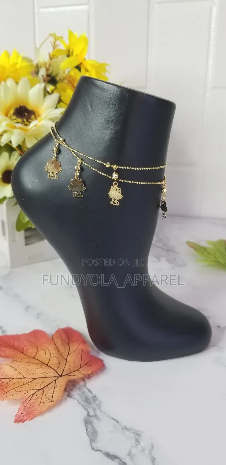 Gold Steel Leg Chain