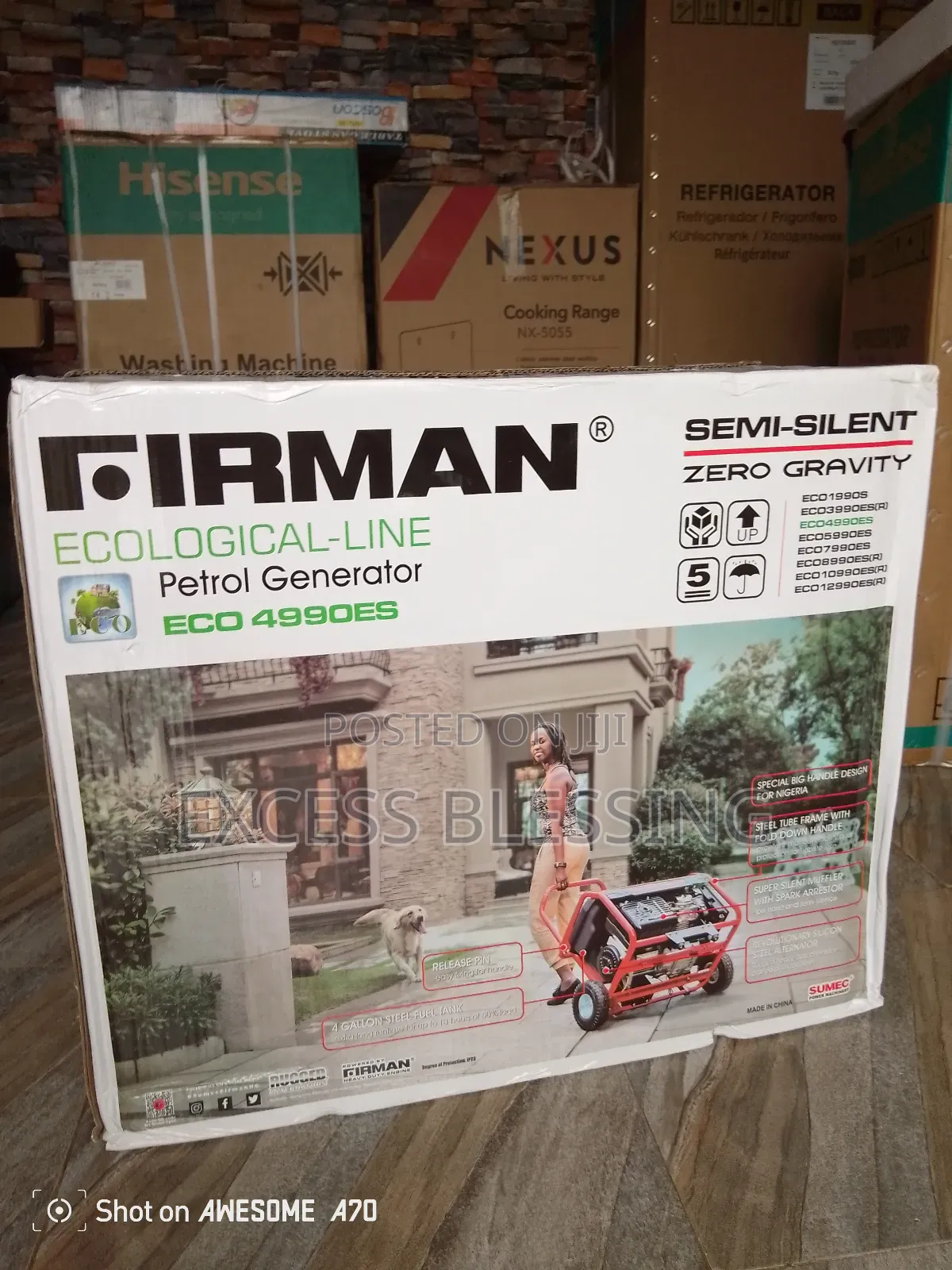 Automatic Fireman Generator+Key Start 4.5kva-Eco 4990es